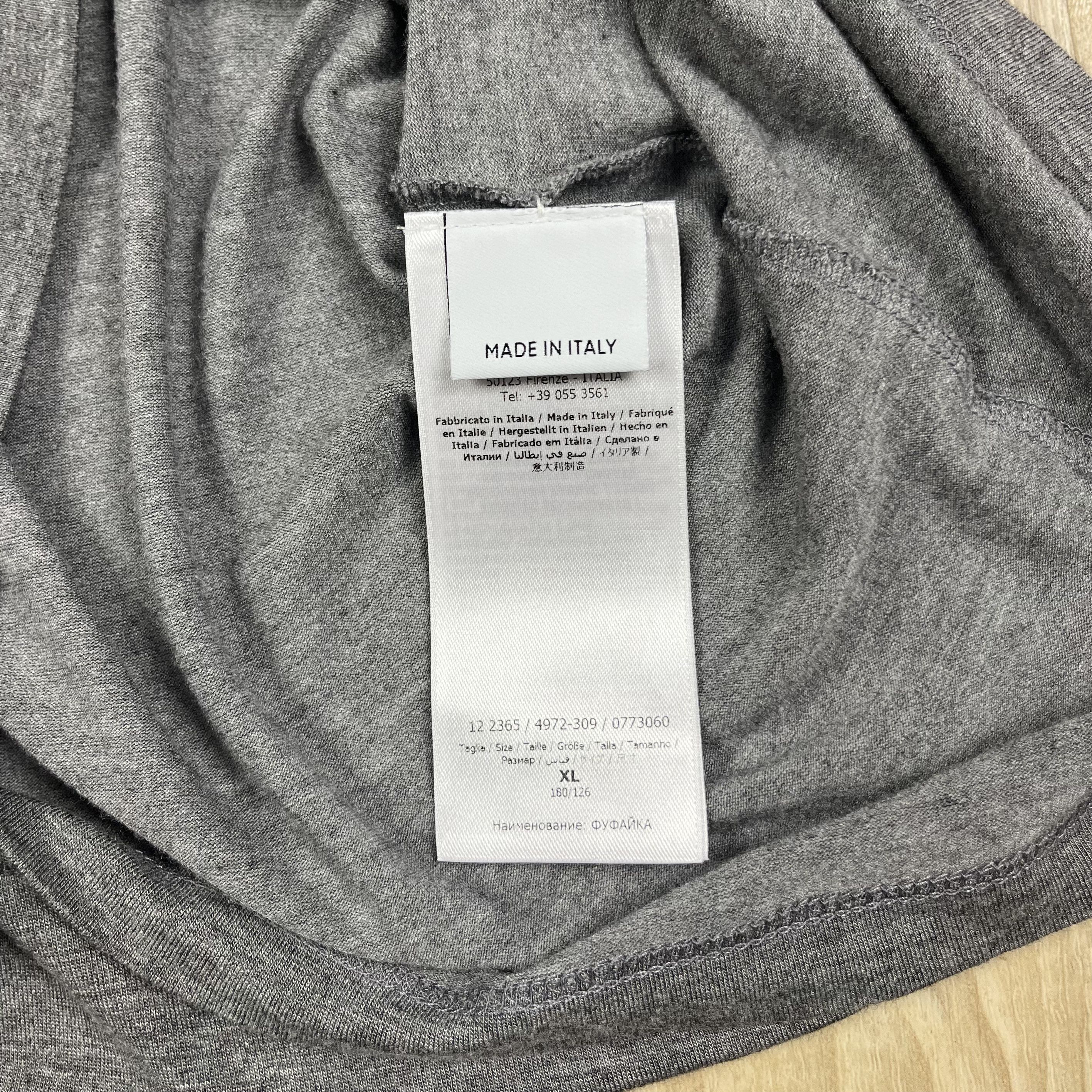 Salvatore Ferragamo Ferragamo Colour Block Trim T-shirt Grey Multicolour Viscose Size US XL / EU 56 / 4 - 7 Thumbnail