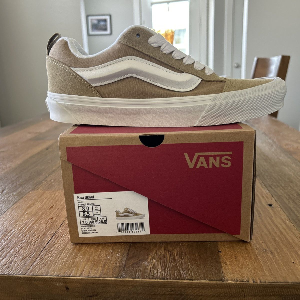 Vans Vans Knu Skool Skate Shoes VN000CRPKHK Khaki Size US 8 / EU 41 - 2 Thumbnail