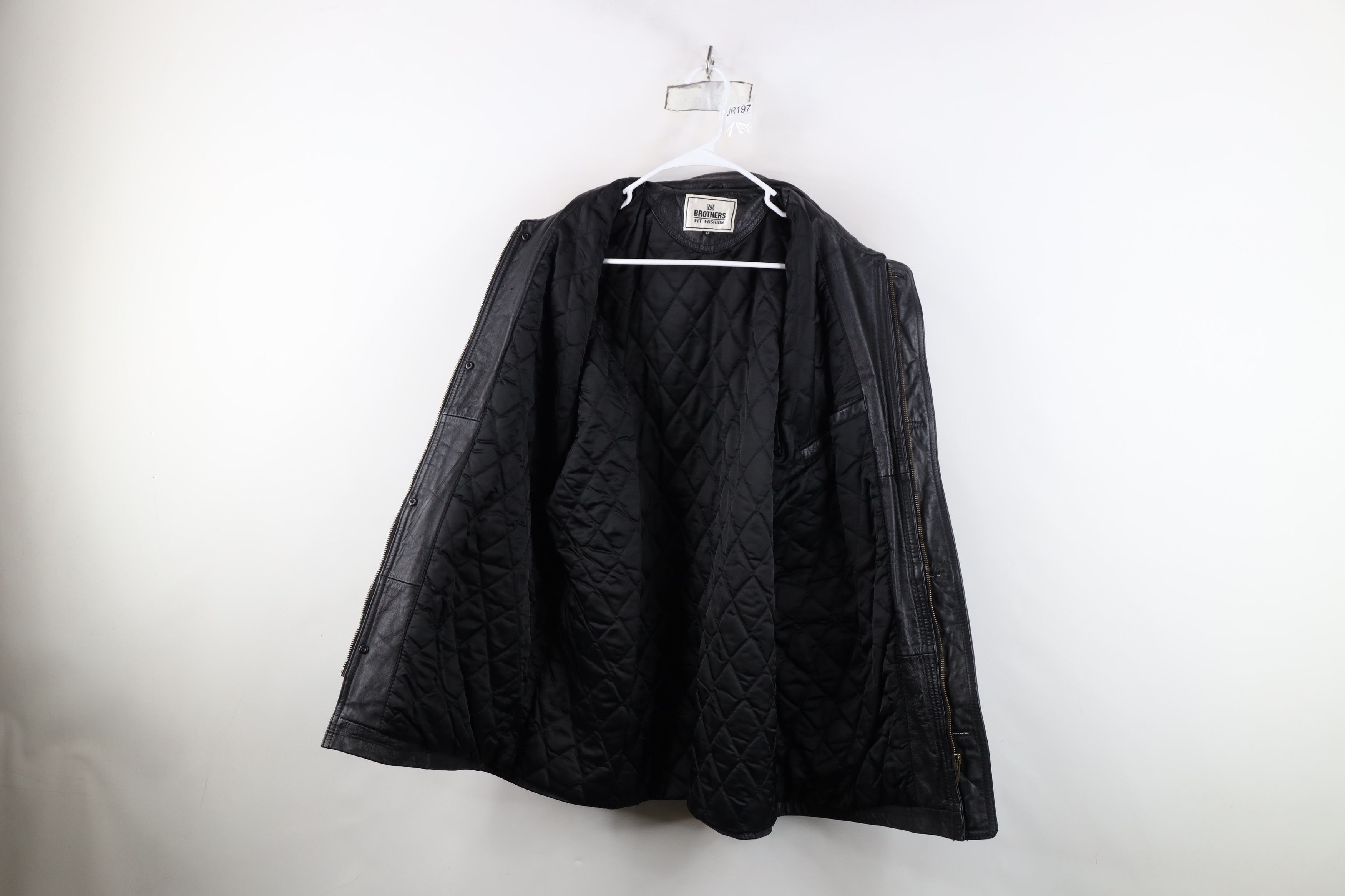 Vintage Vintage 90s Streetwear Leather Chore Barn Jacket Black Size M / US 6-8 / IT 42-44 - 9 Thumbnail