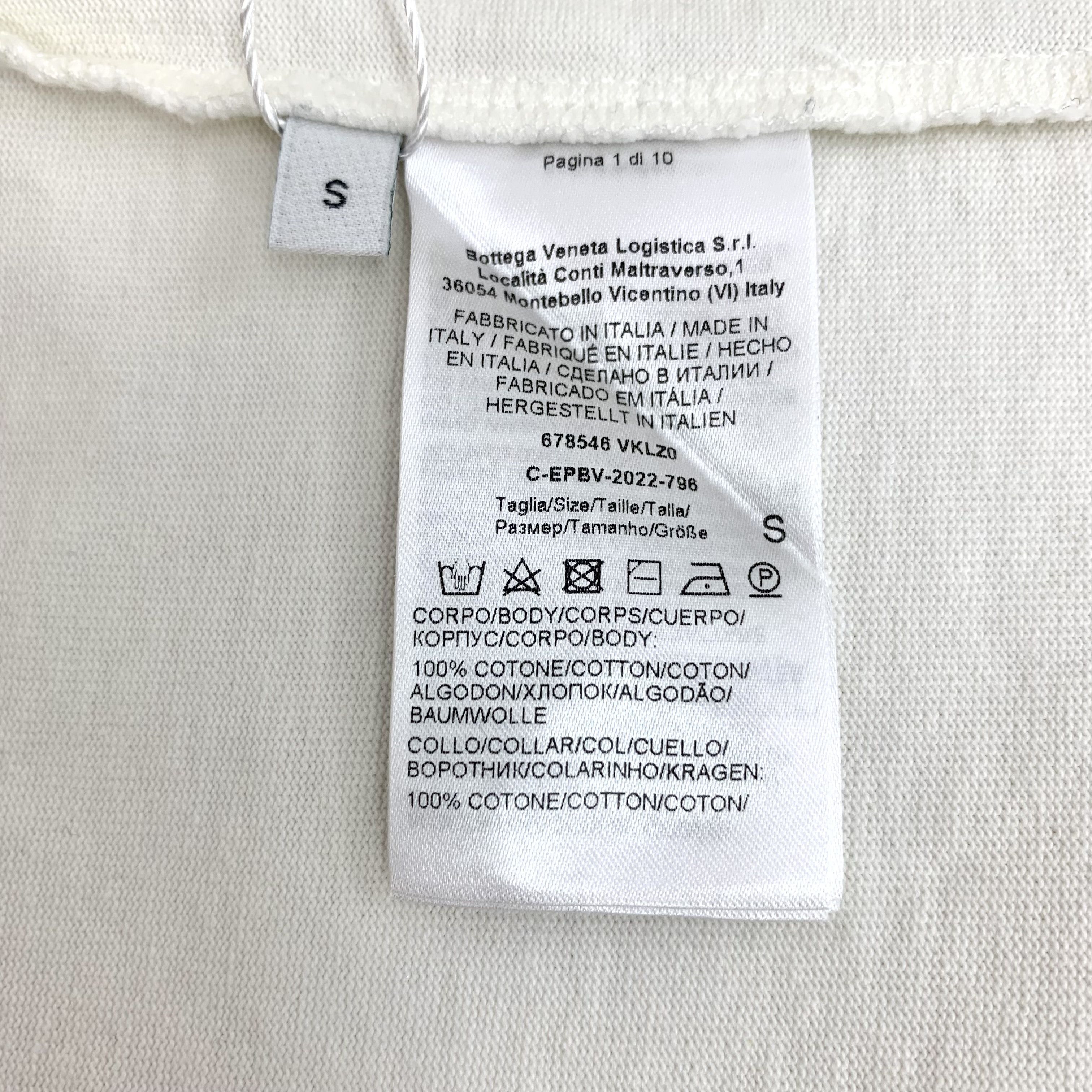 Bottega Veneta Bottega Veneta White Cotton T-Shirt Size S / US 4 / IT 40 - 4 Thumbnail