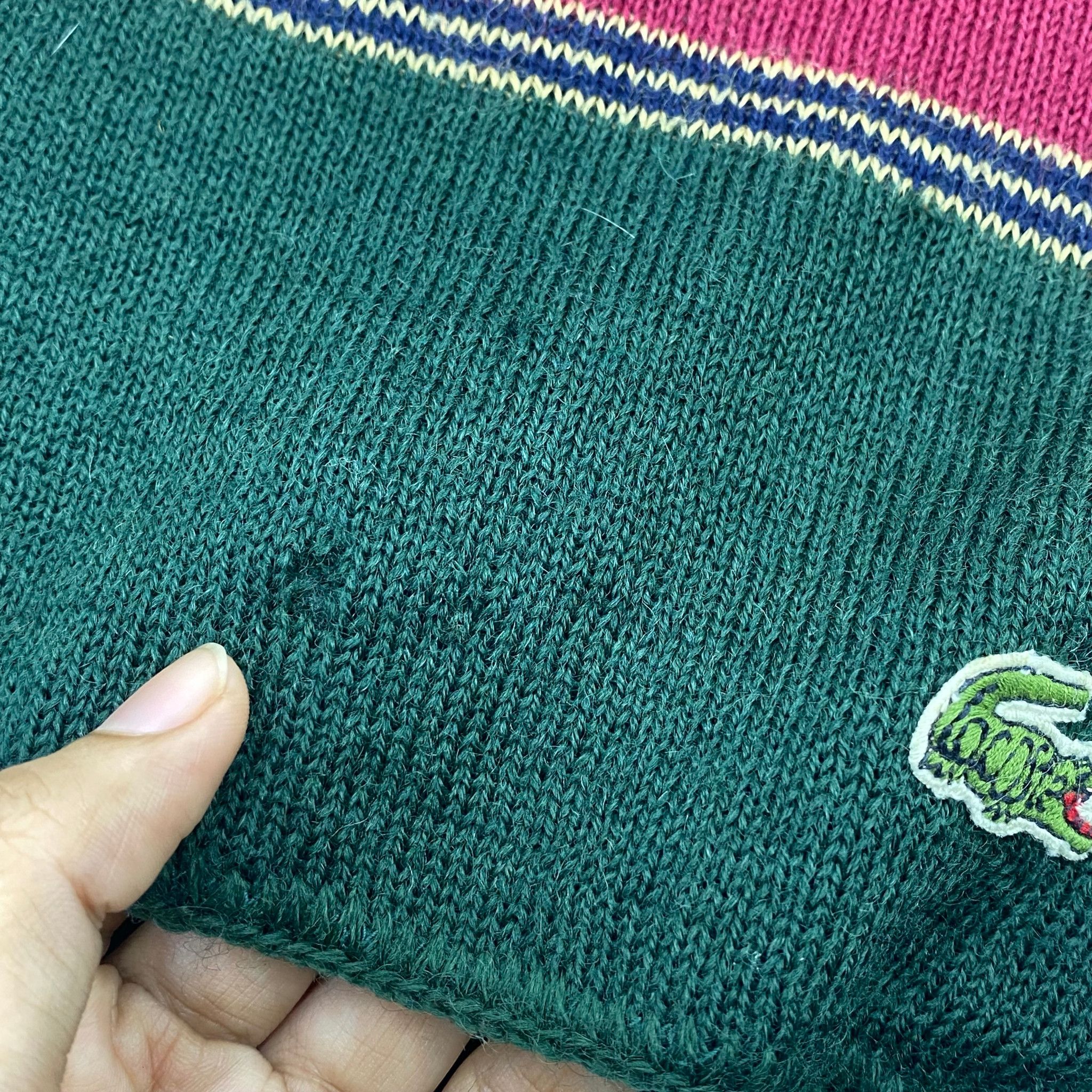 Lacoste Vintage Lacoste Scarf Muffler Wool Ribbed Knit Scarves Size ONE SIZE - 5 Thumbnail