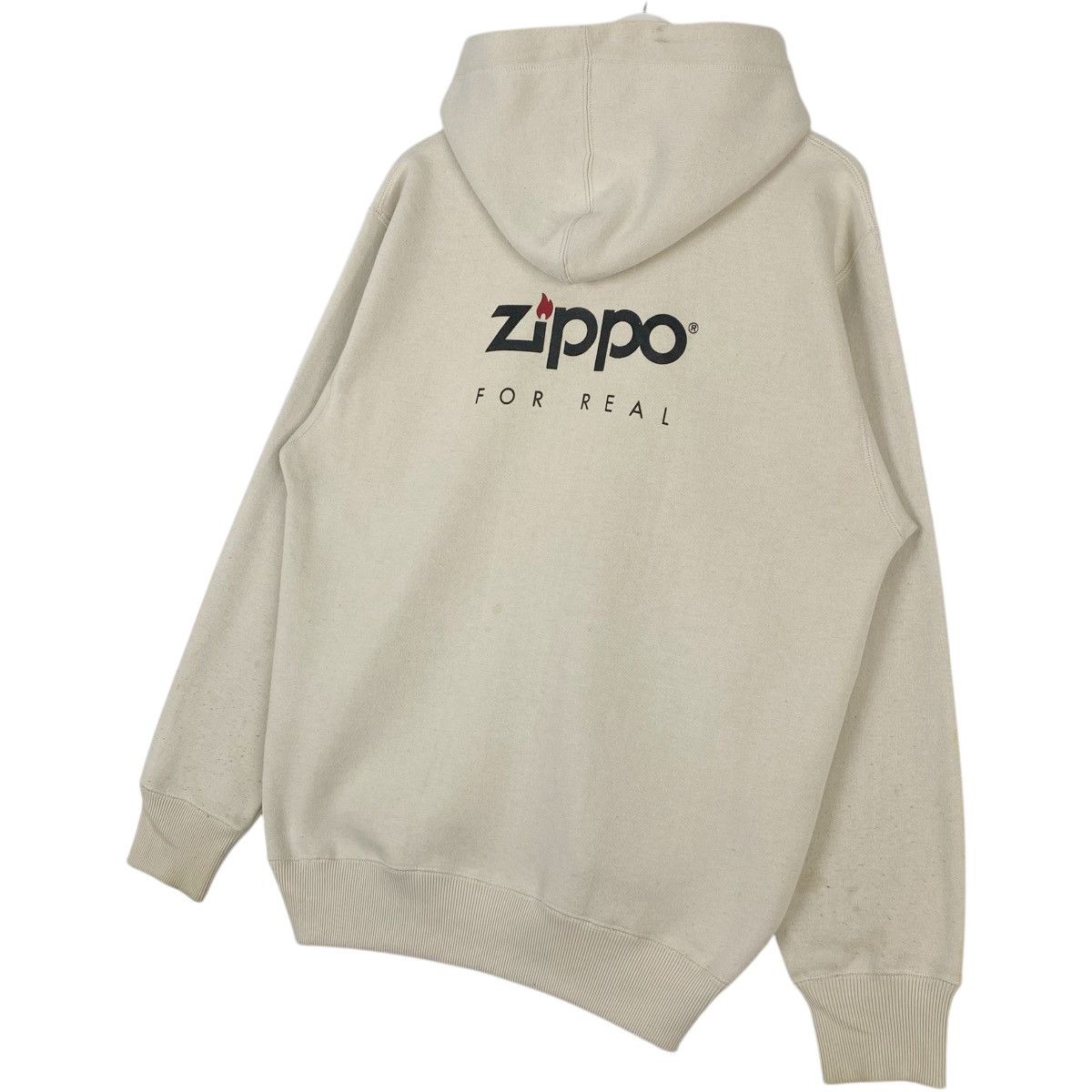 Vintage Vintage Zippo Hoodie Full Zip Sweater White Pullover Size L Size US L / EU 52-54 / 3 - 6 Thumbnail