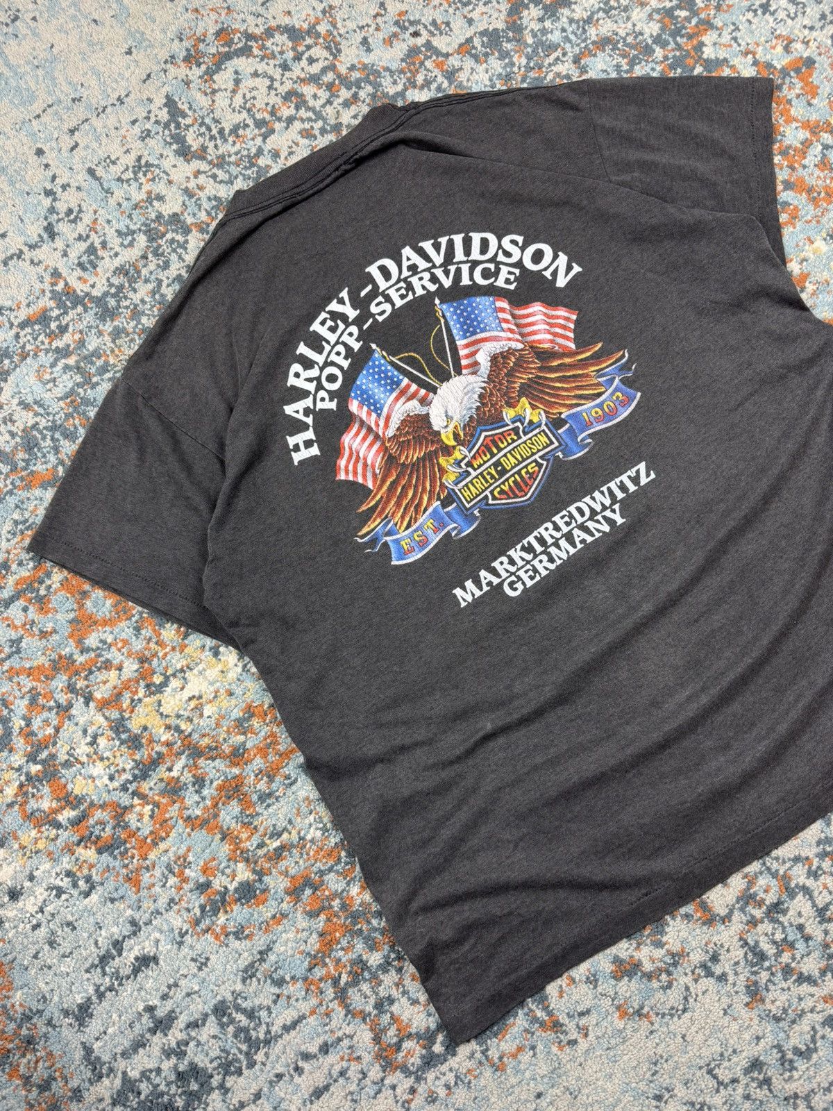 Harley Davidson × Vintage Ultra rare 1989 3D Emblem Harley Davidson love to ride tee Size US XL / EU 56 / 4 - 4 Thumbnail
