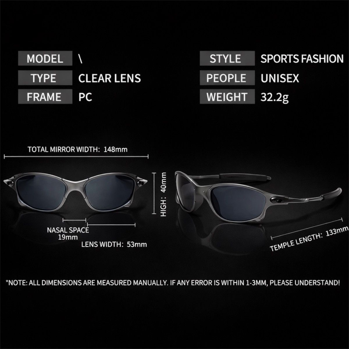 Other Men Polarized Sport Sunglasses Wrap Around UV400 Driving Size ONE SIZE - 3 Thumbnail