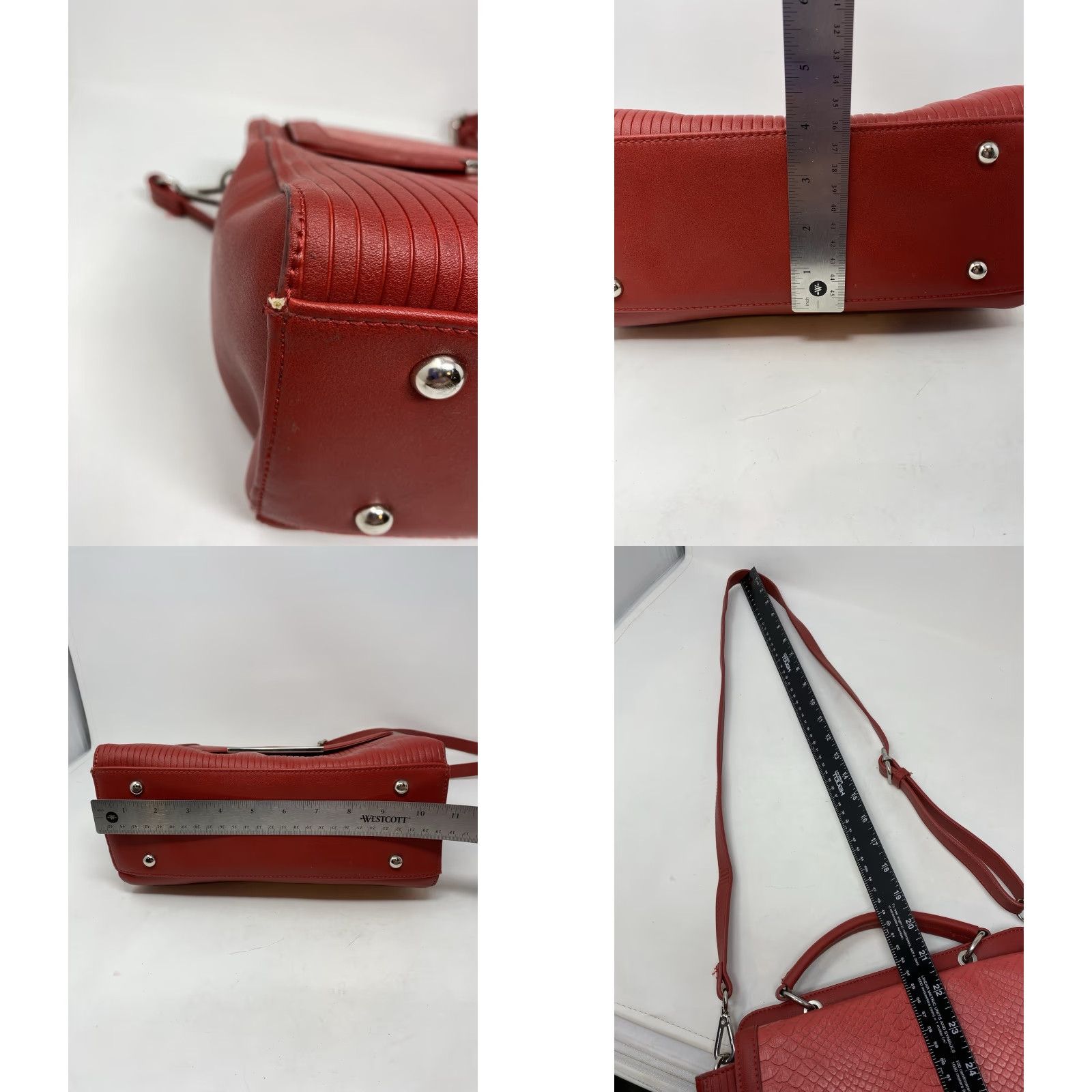 Vintage Karla Hanson Crossbody Bag Red Snake Print Faux Leather Pockets Crossbody Strap Card Holder Vintage No Size M / US 6-8 / IT 42-44 - 9 Thumbnail