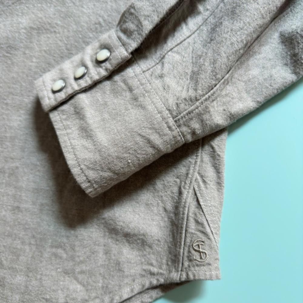 Todd Snyder Todd Snyder X Three Looms Size Small Grey Pearl Snap Shirt Size US S / EU 44-46 / 1 - 4 Thumbnail