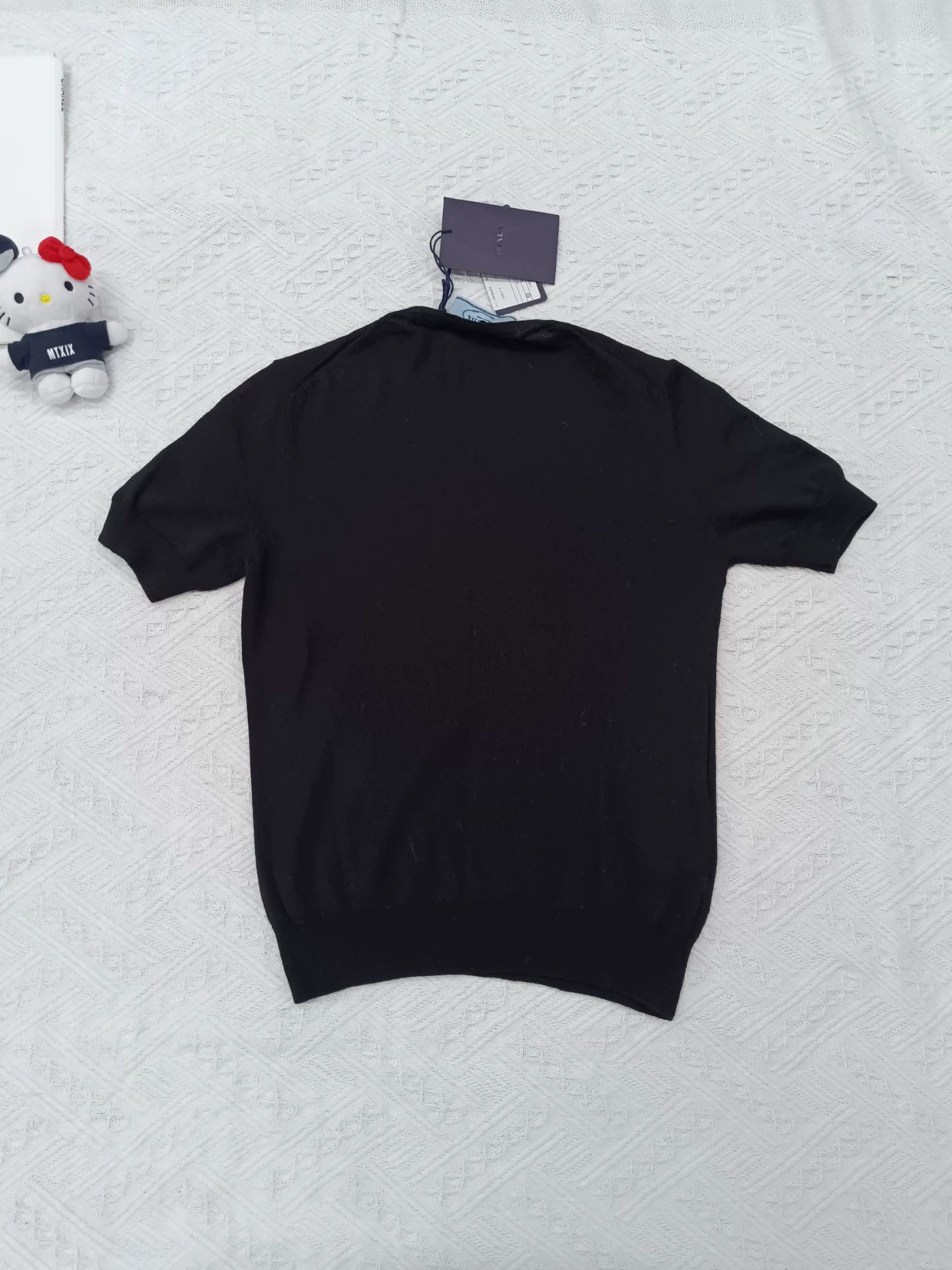 Prada Prada Women's Black Short Sleeve Top 36 Size XS / US 0-2 / IT 36-38 - 3 Thumbnail