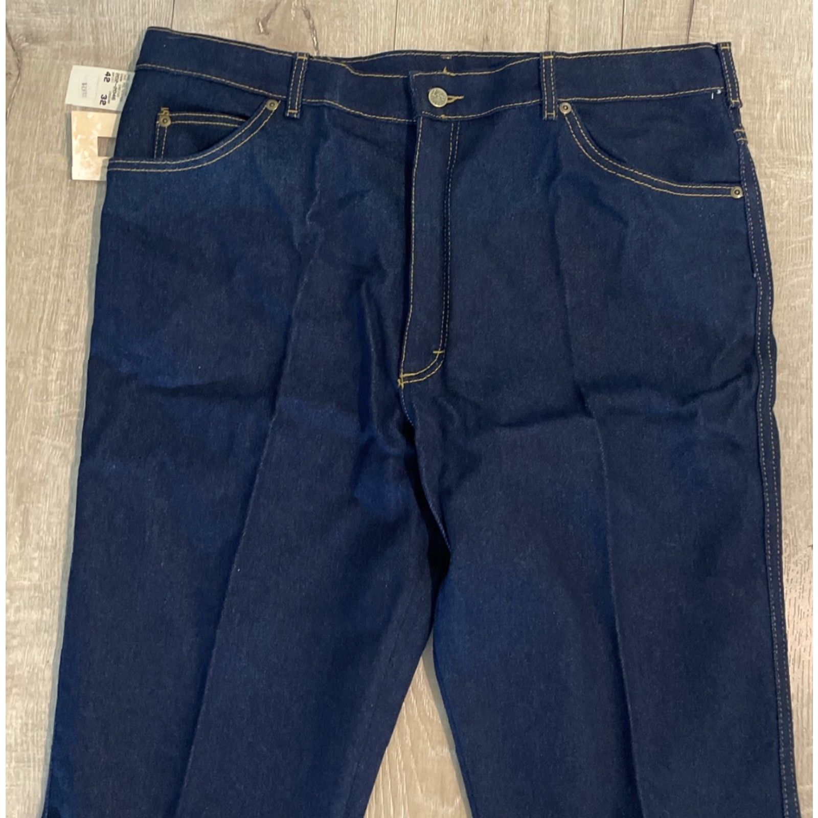 Lee VINTAGE Lee Riders Denim Jeans Men 42x32 Bootcut Regular Dark blue USA 5-Pocket Jeans Mens Size US 42 / EU 58 - 4 Thumbnail