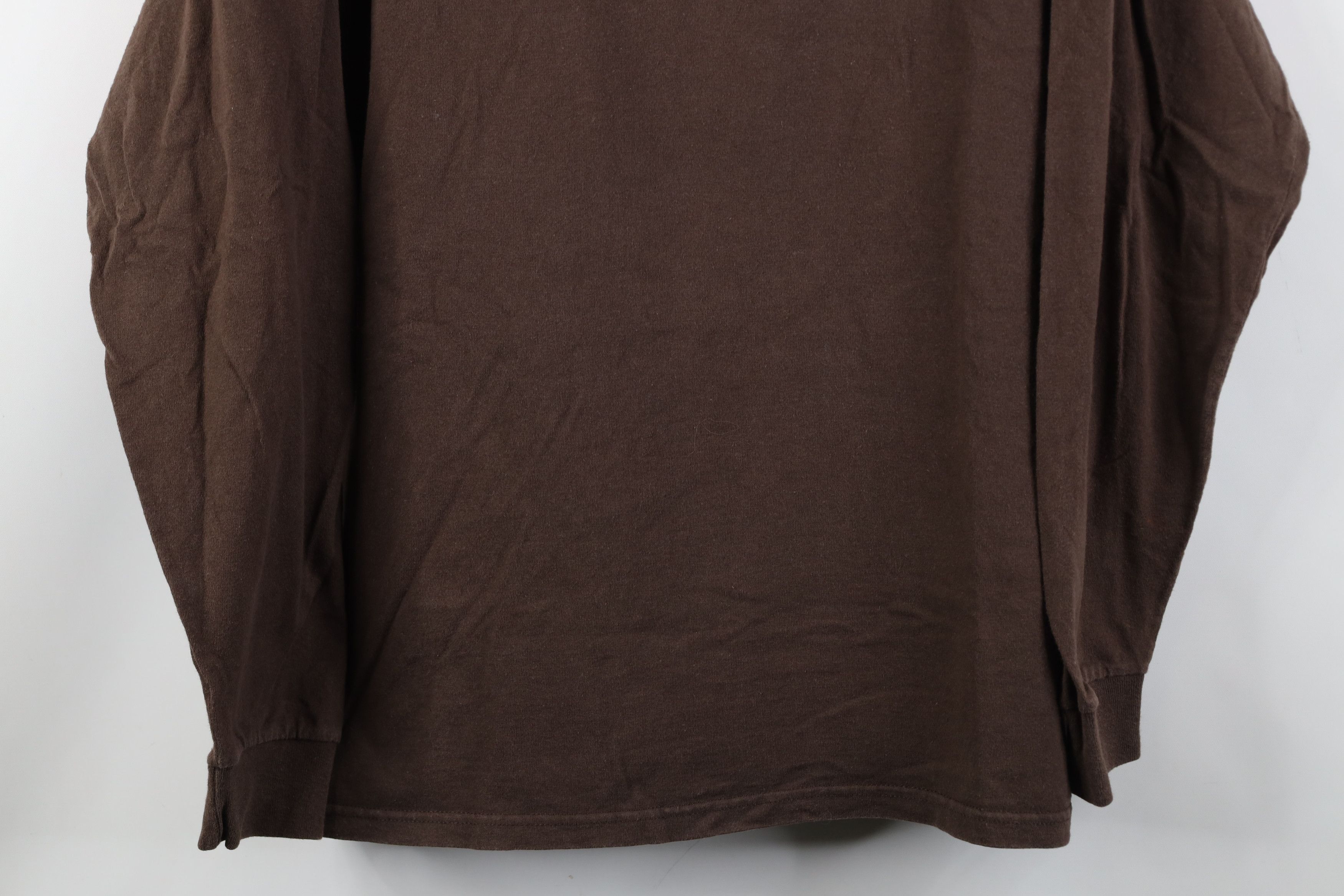 Vintage Vintage Y2K Streetwear Long Sleeve T-Shirt Chocolate Cotton Size US L / EU 52-54 / 3 - 3 Thumbnail
