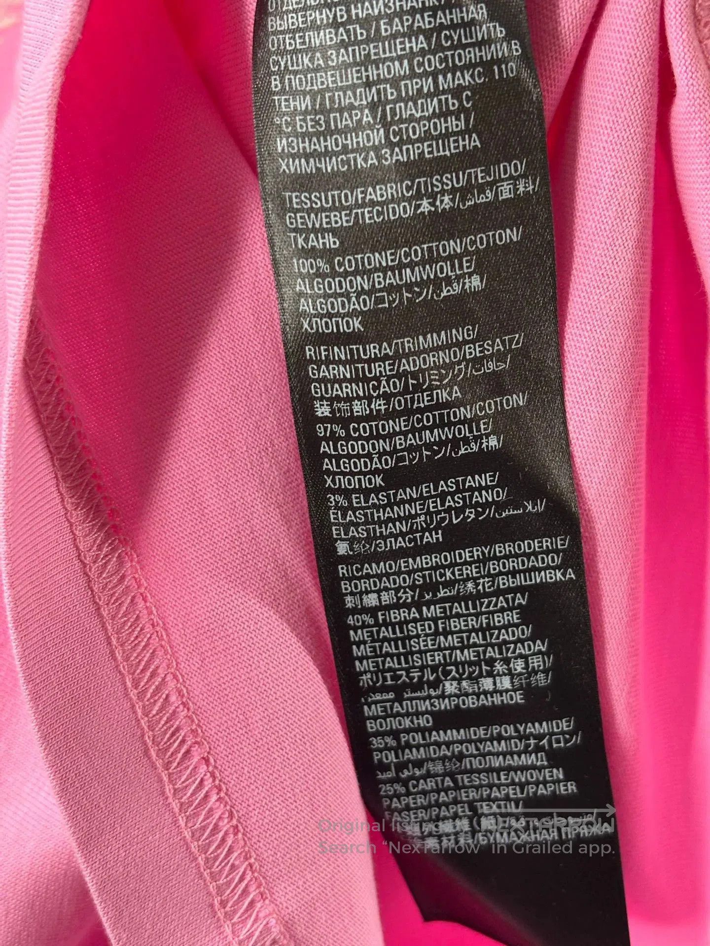 Balenciaga balenciaga pink t-shirt with logo embroidery. Size US XS / EU 42 / 0 - 5 Thumbnail