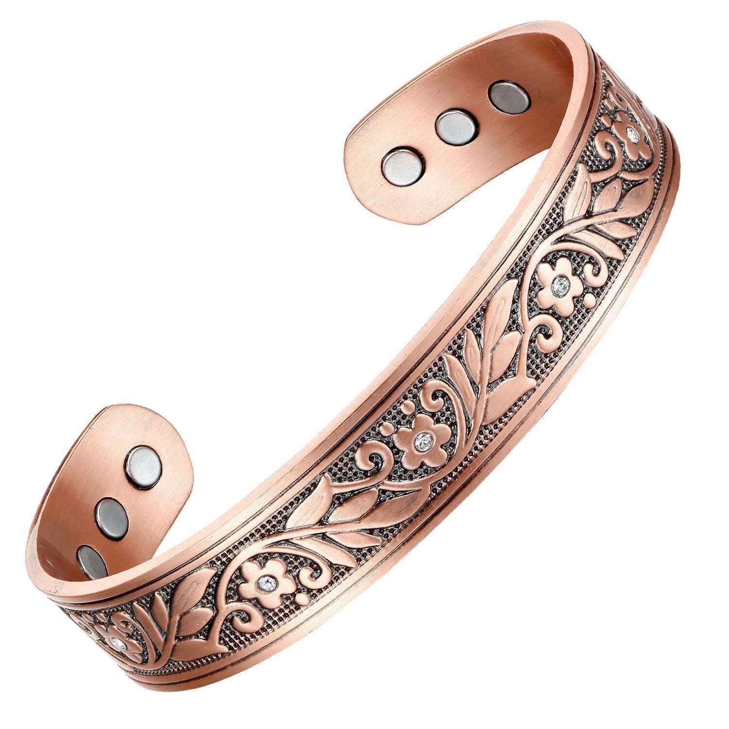 Other Boho Vintage Style Daisy Flower Zircon Stone Magnetic Bracel Size ONE SIZE - 4 Thumbnail
