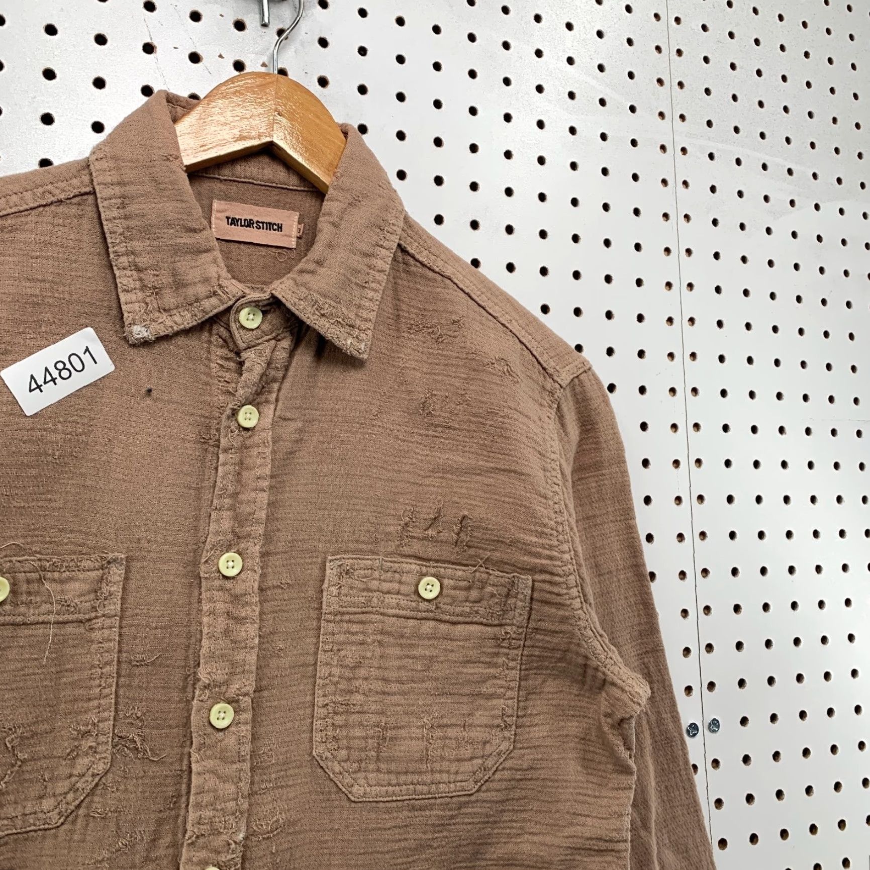 Taylor Stitch Taylor Stitch Button Shirt Mens 38 Fit Small Brown Distressed Long Sleeve Shirt Size US S / EU 44-46 / 1 - 6 Thumbnail