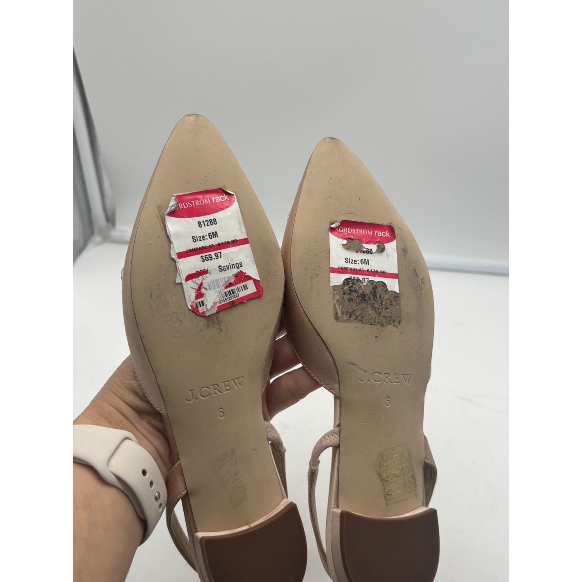 J.Crew J. Crew Women’s Embllished Satin Slingback Flats, Pink Blush Size US 6 / IT 36 - 5 Thumbnail