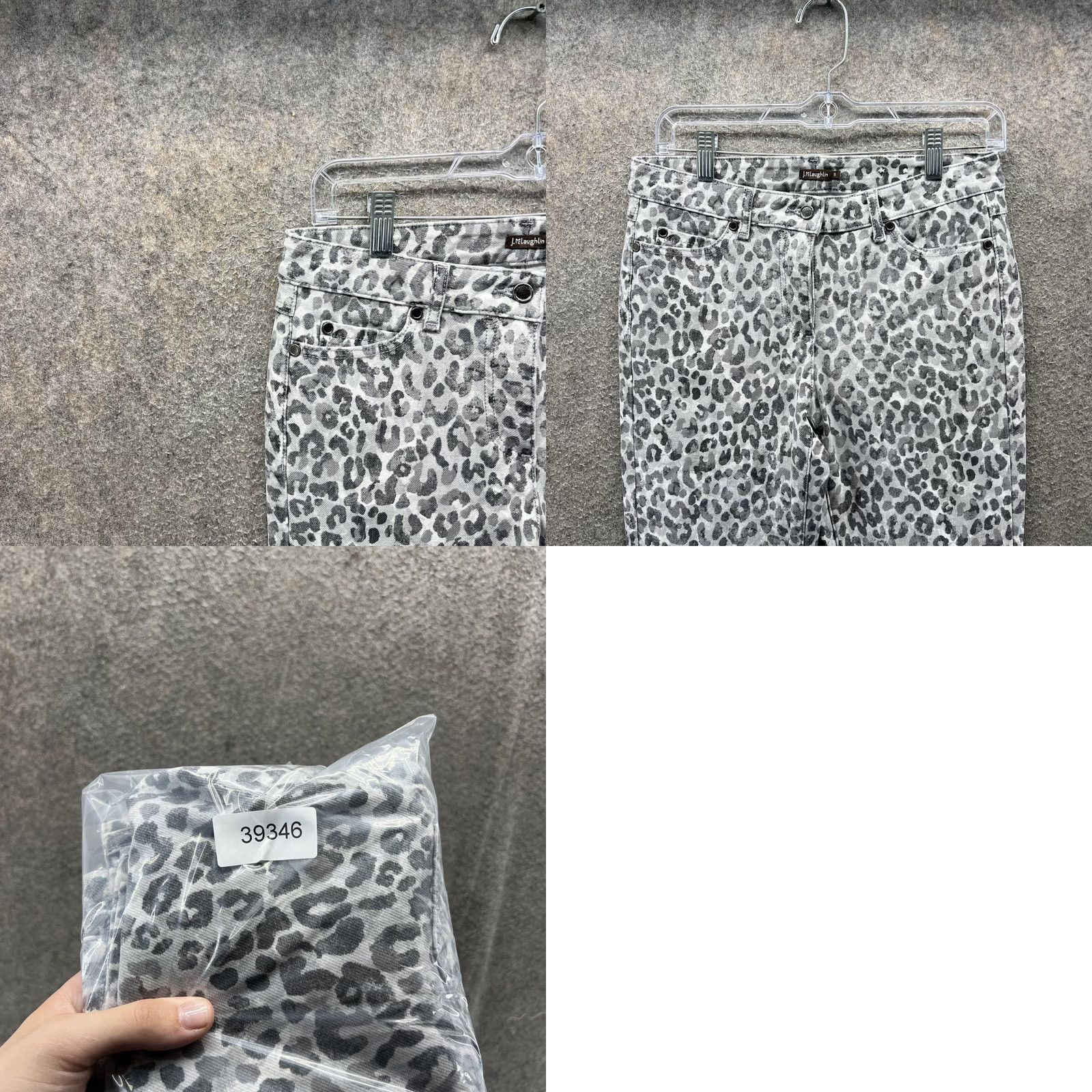 J.McLaughlin J. McLaughlin Jeans Womens 6 Gray Leopard Animal Print Skinny Ankle Denim Pants Size 28" / US 6 / IT 42 - 8 Thumbnail