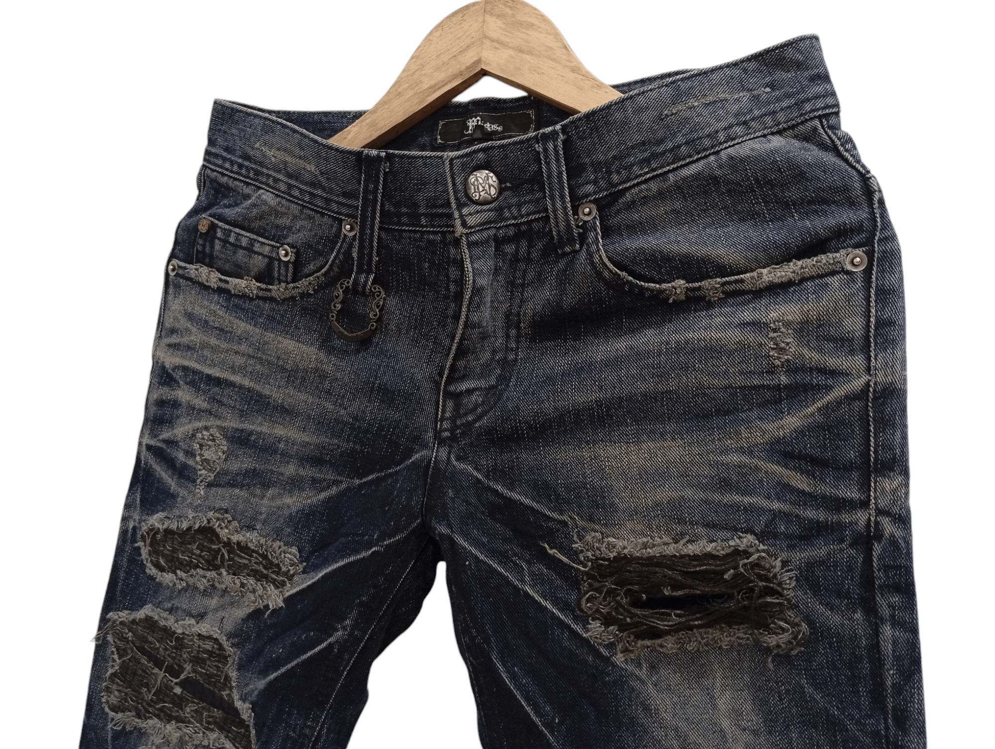 Japanese Brand × Vintage 🔥🔥Midas Patchwork Distressed Jeans Denim Size US 30 / EU 46 - 16 Thumbnail