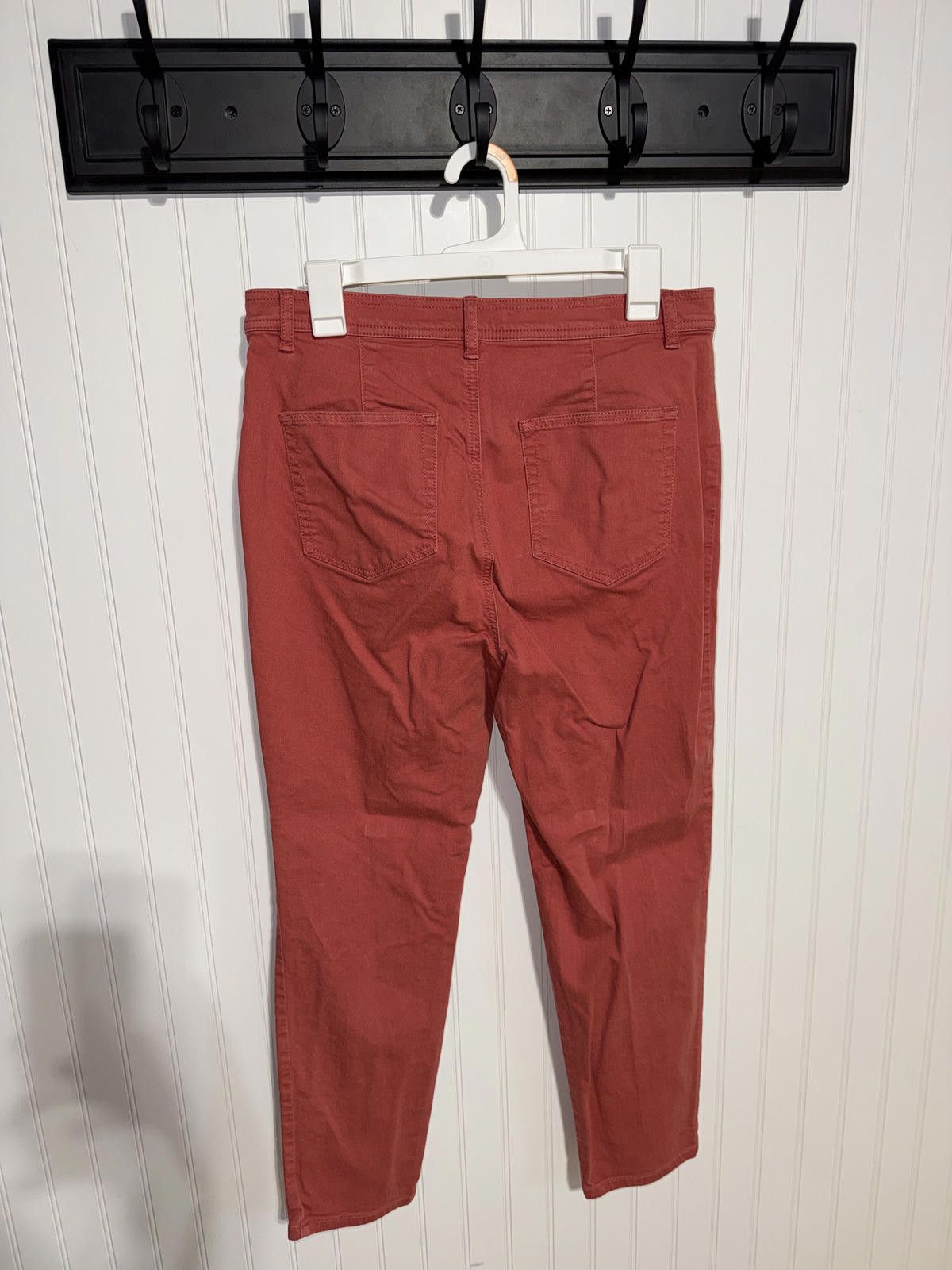 Other LOFT Size 10 Red Terracotta High Rise Utility Ankle Pants Size 32" / US 10 / IT 46 - 2 Thumbnail
