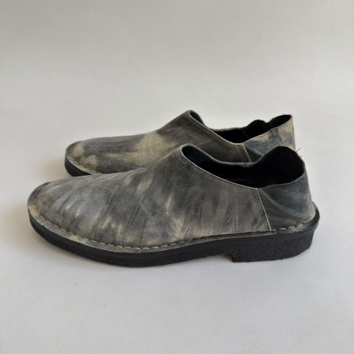 Ann Demeulemeester S/S 01 Tie Dye Suede Loafers / Mules Size US 9 / IT 39 - 4 Thumbnail