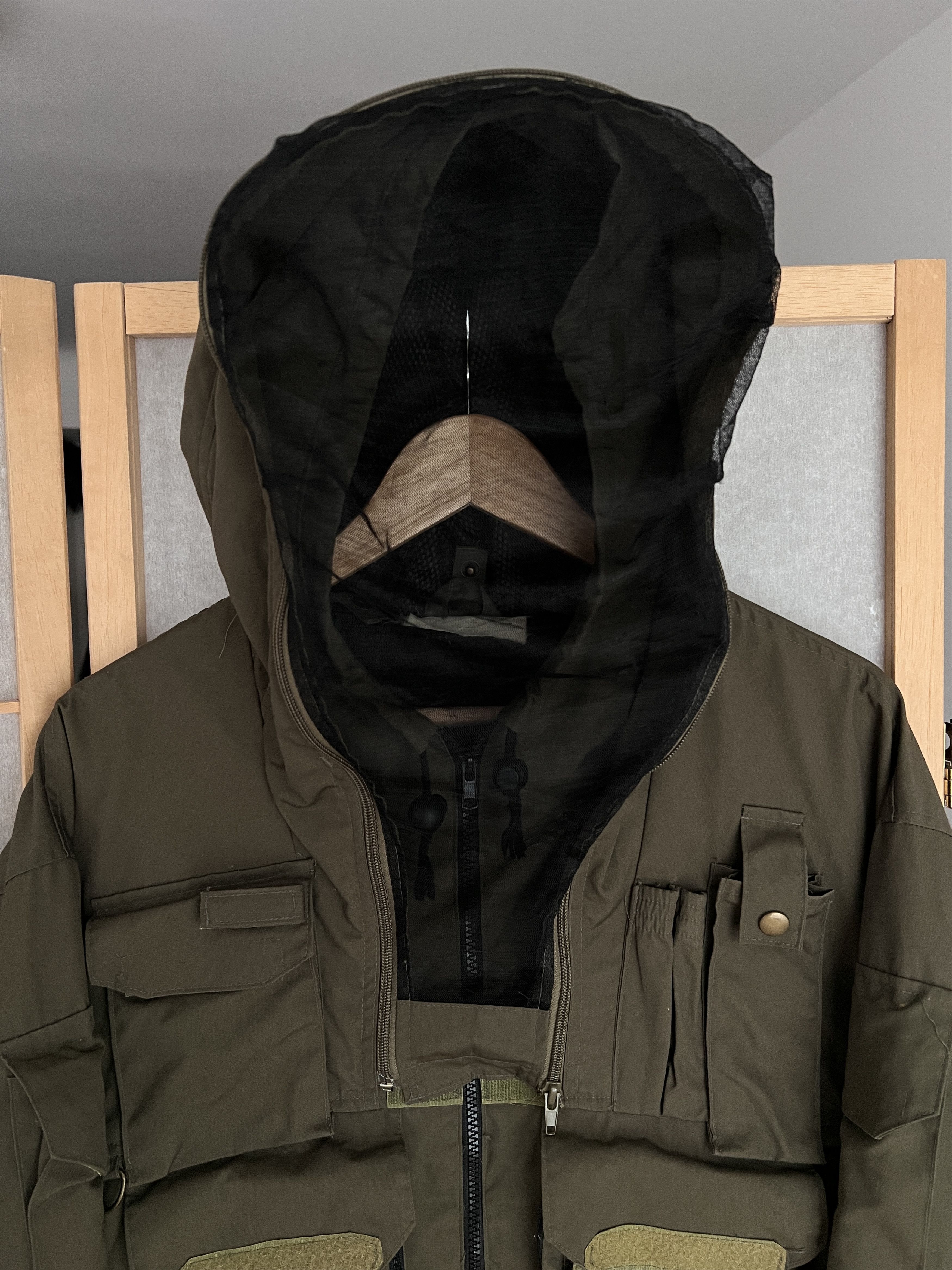 Schott Crazy VTG 90s multipocket army fishing mesh mask crop jacket Size US L / EU 52-54 / 3 - 10 Thumbnail
