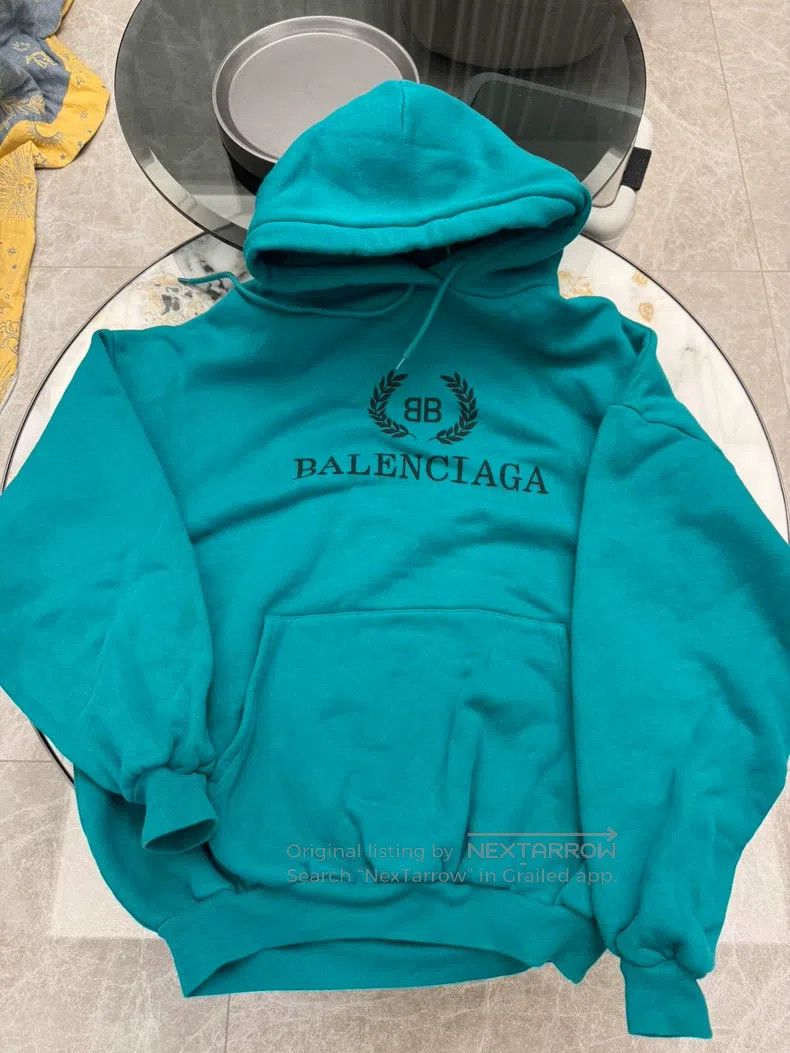 Balenciaga Balenciaga Wheat Logo Hooded Sweatshirt Size US XS / EU 42 / 0 - 1 Thumbnail