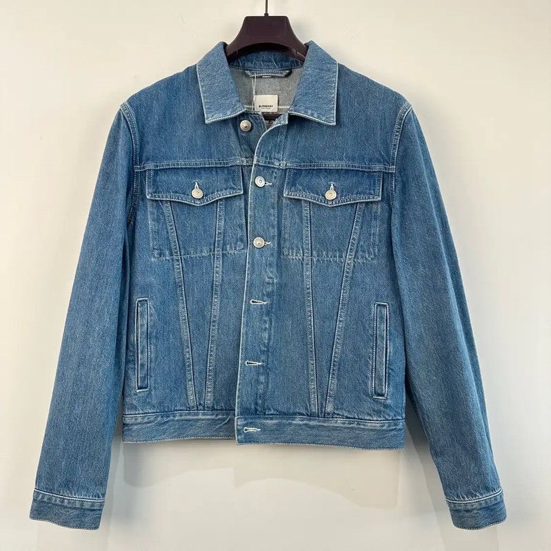 Burberry Burberry Blue Cotton Men's Jacket Size US M / EU 48-50 / 2 - 1 Thumbnail