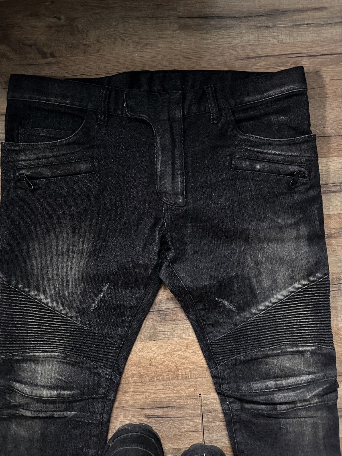 Balmain Balmain black biker jeans Size US 34 / EU 50 - 2 Thumbnail