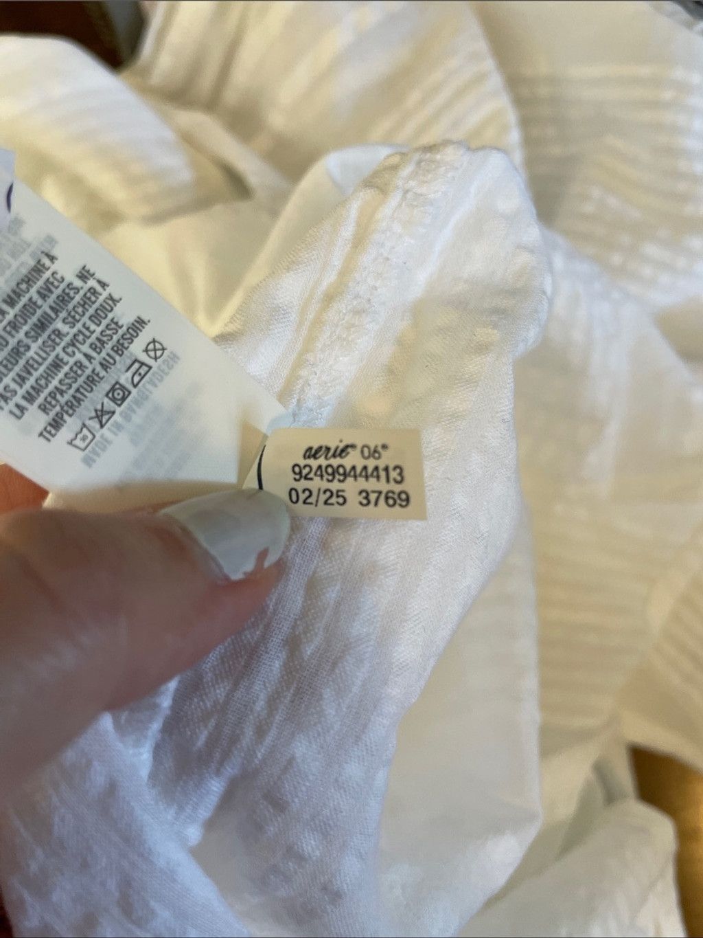 American Eagle Outfitters NWT Aerie Seersucker Oversized Cover-Up Button Down Shirt M Size M / US 6-8 / IT 42-44 - 13 Thumbnail