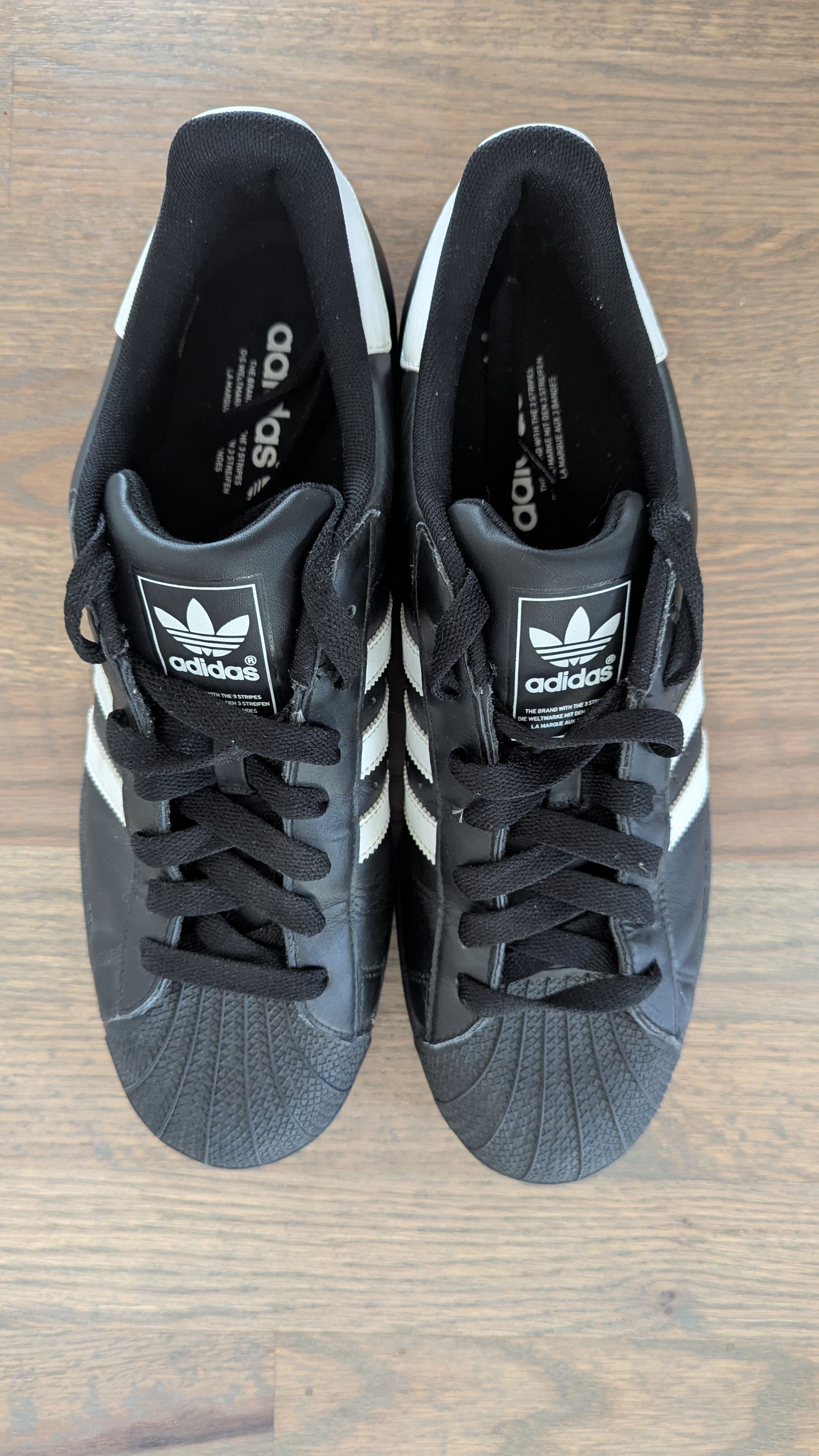 Adidas Adidas Black White Superstar II Size US 12 / EU 45 - 6 Thumbnail