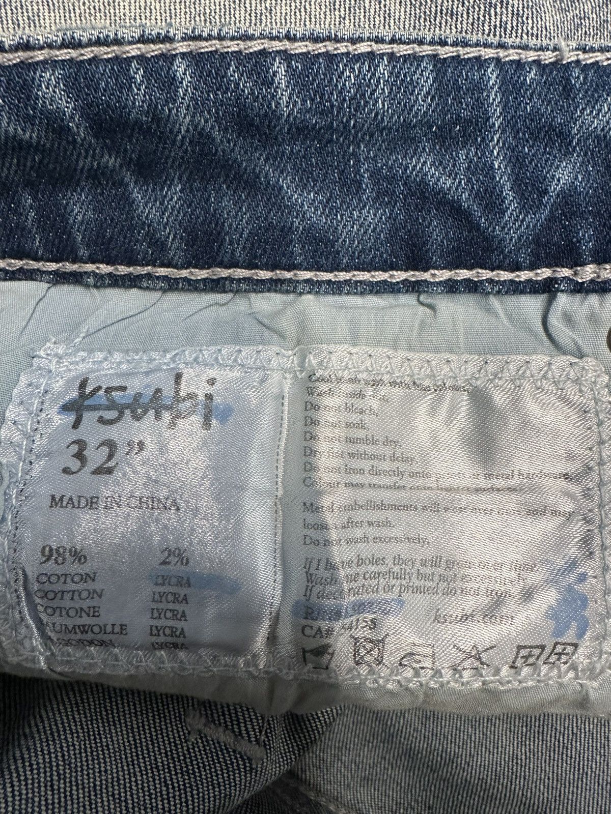Ksubi Ksubi Side Crosses Blue Denim Jeans Size 32 Size US 32 / EU 48 - 5 Thumbnail