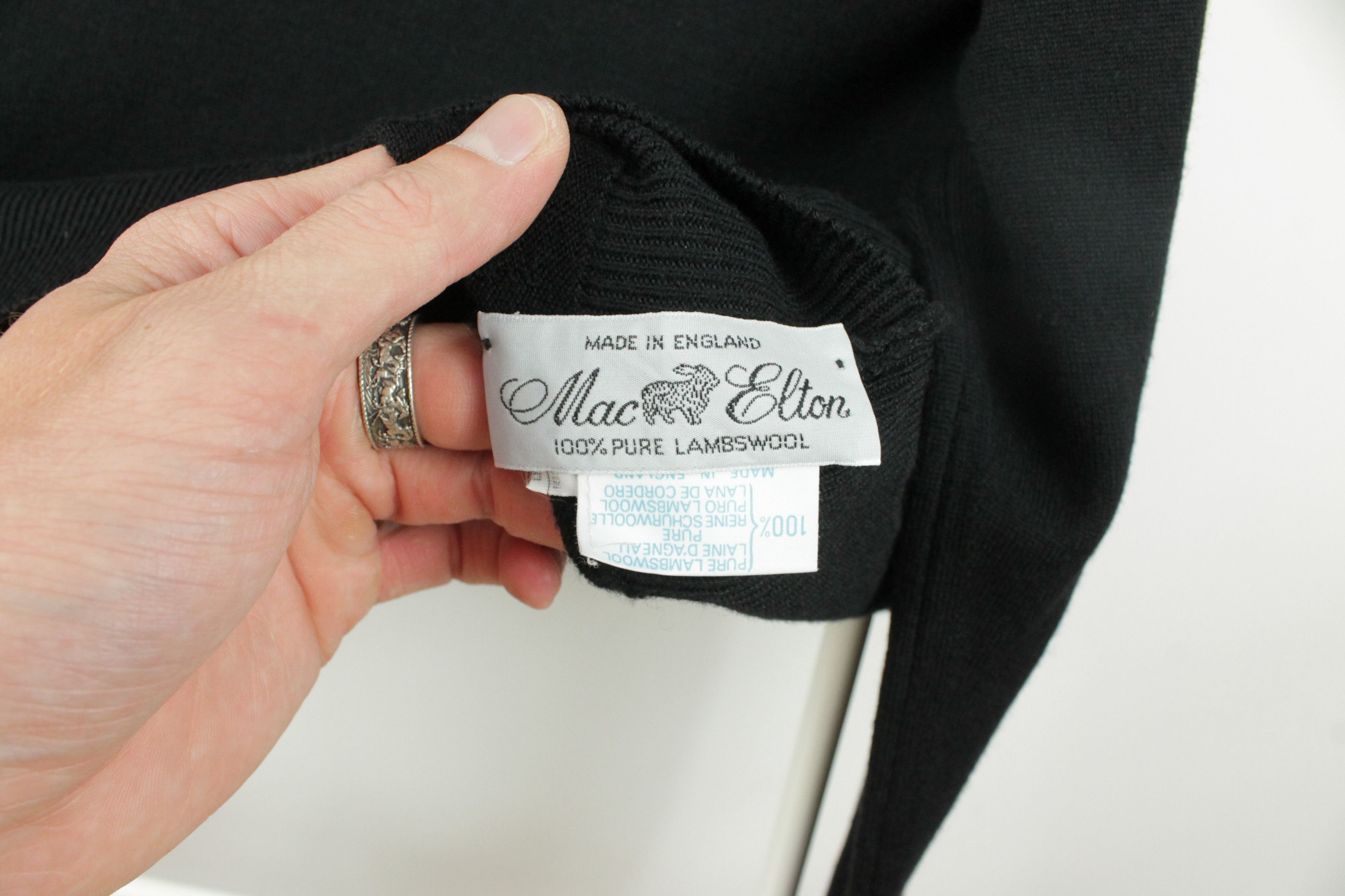 Vintage Vintage Mac Elton Black Wool Turtleneck Sweater Men's Size US L / EU 52-54 / 3 - 5 Thumbnail