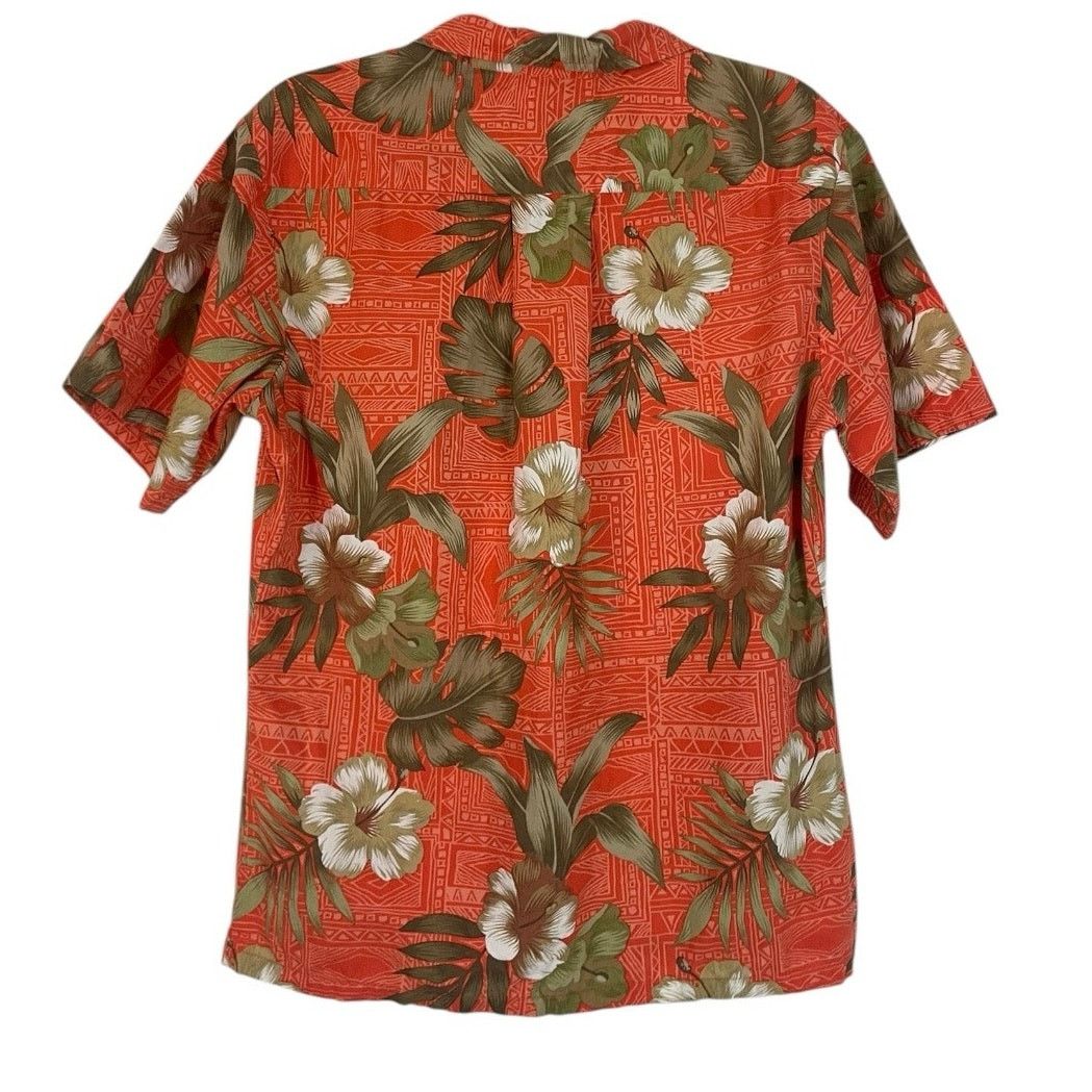 Other Palmwave Mens Orange Hawaiian Floral Button Down Shirt Size US S / EU 44-46 / 1 - 4 Thumbnail