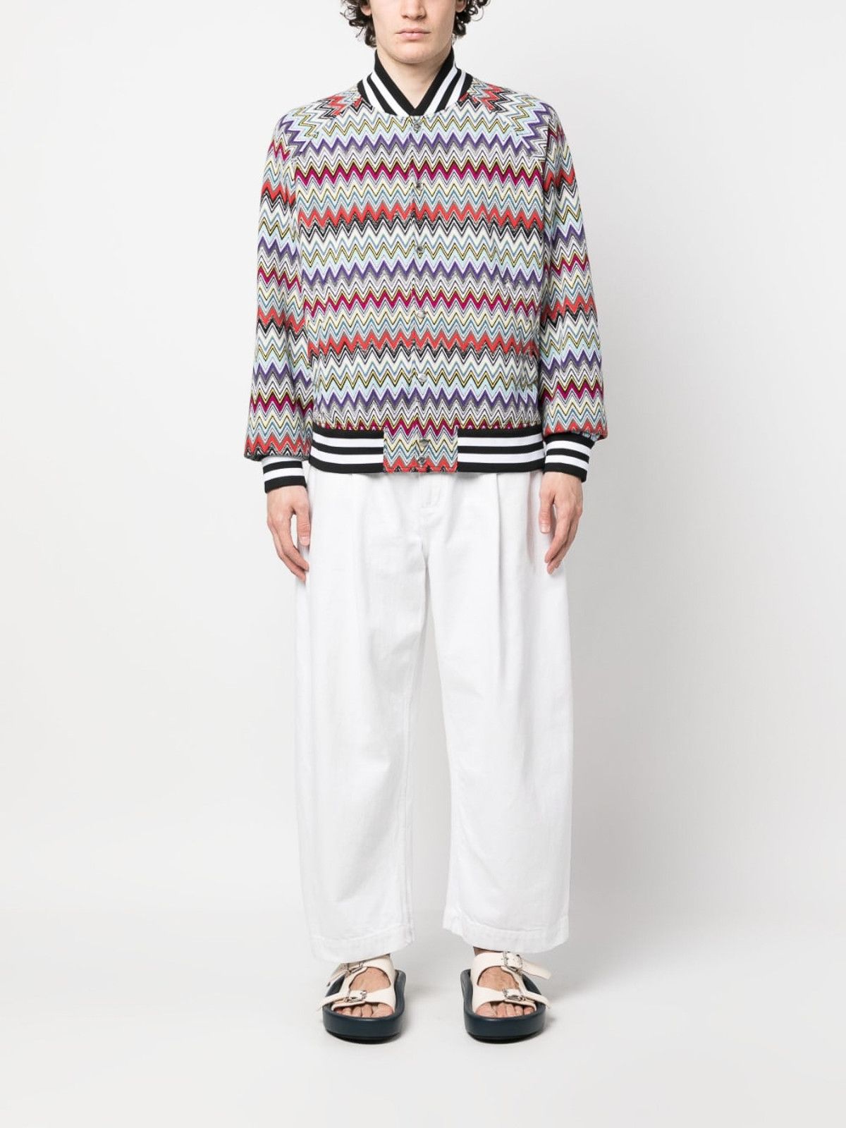 Missoni o1y0225 Bomber Jacket in Multicolor Size US M / EU 48-50 / 2 - 5 Thumbnail