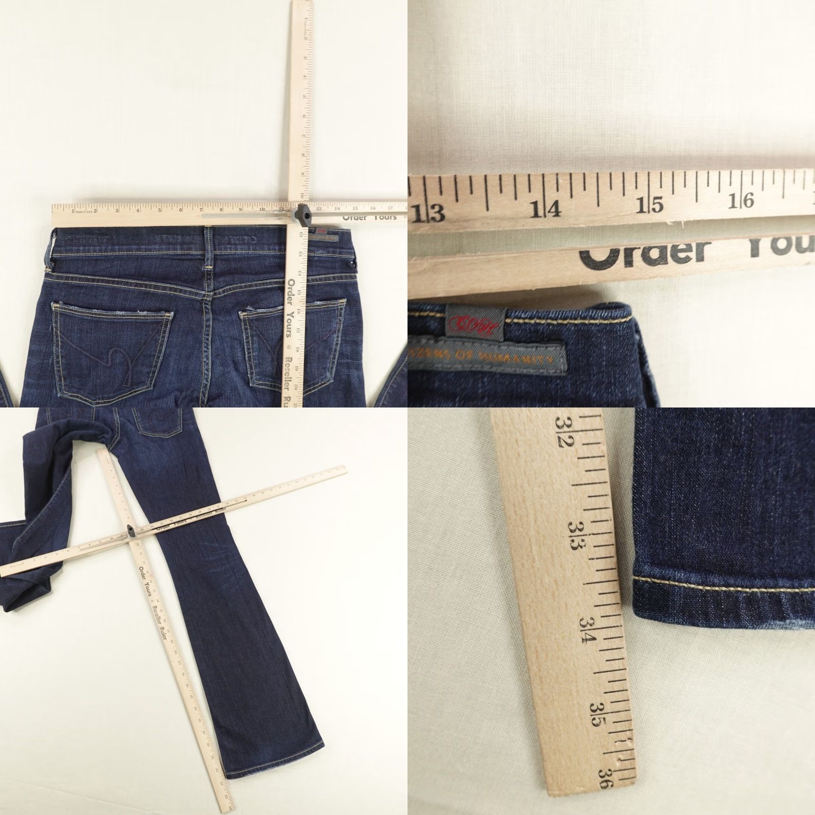 Citizens Of Humanity Citizens of Humanity Jeans Womens 28 Kelly Low Rise Bootcut Flare Denim Pants Dark Blue 2010s Modern Slim Fit Size 28" / US 6 / IT 42 - 8 Thumbnail