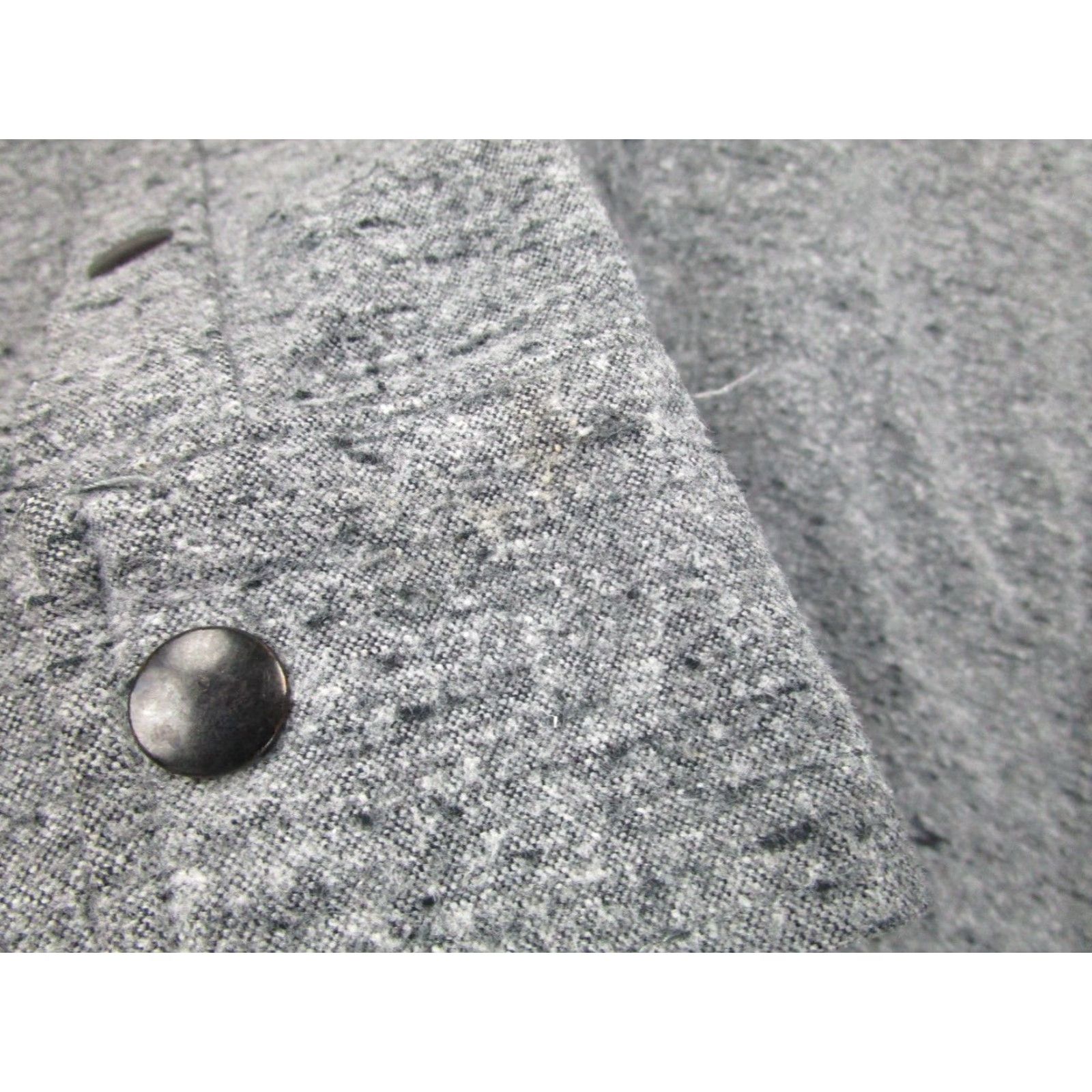 John Elliott John Elliott Shirt Mens M Gray Tweed Flannel Snap Button Shacket Indie Made in United States Size US M / EU 48-50 / 2 - 3 Thumbnail