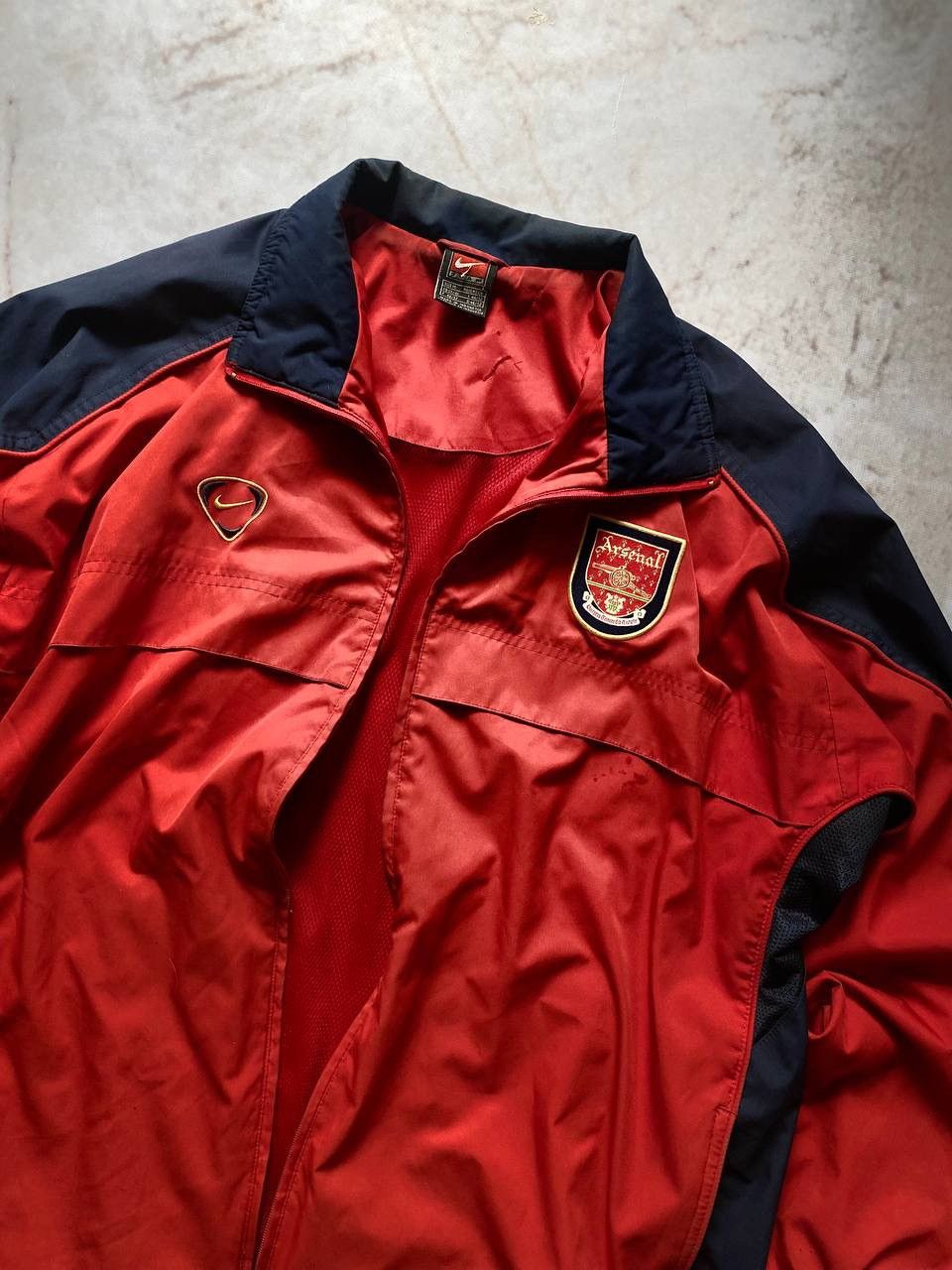 Nike × Vintage Vintage 90s Nike Arsenal Football Soccer Track Jacket Size US M / EU 48-50 / 2 - 2 Thumbnail