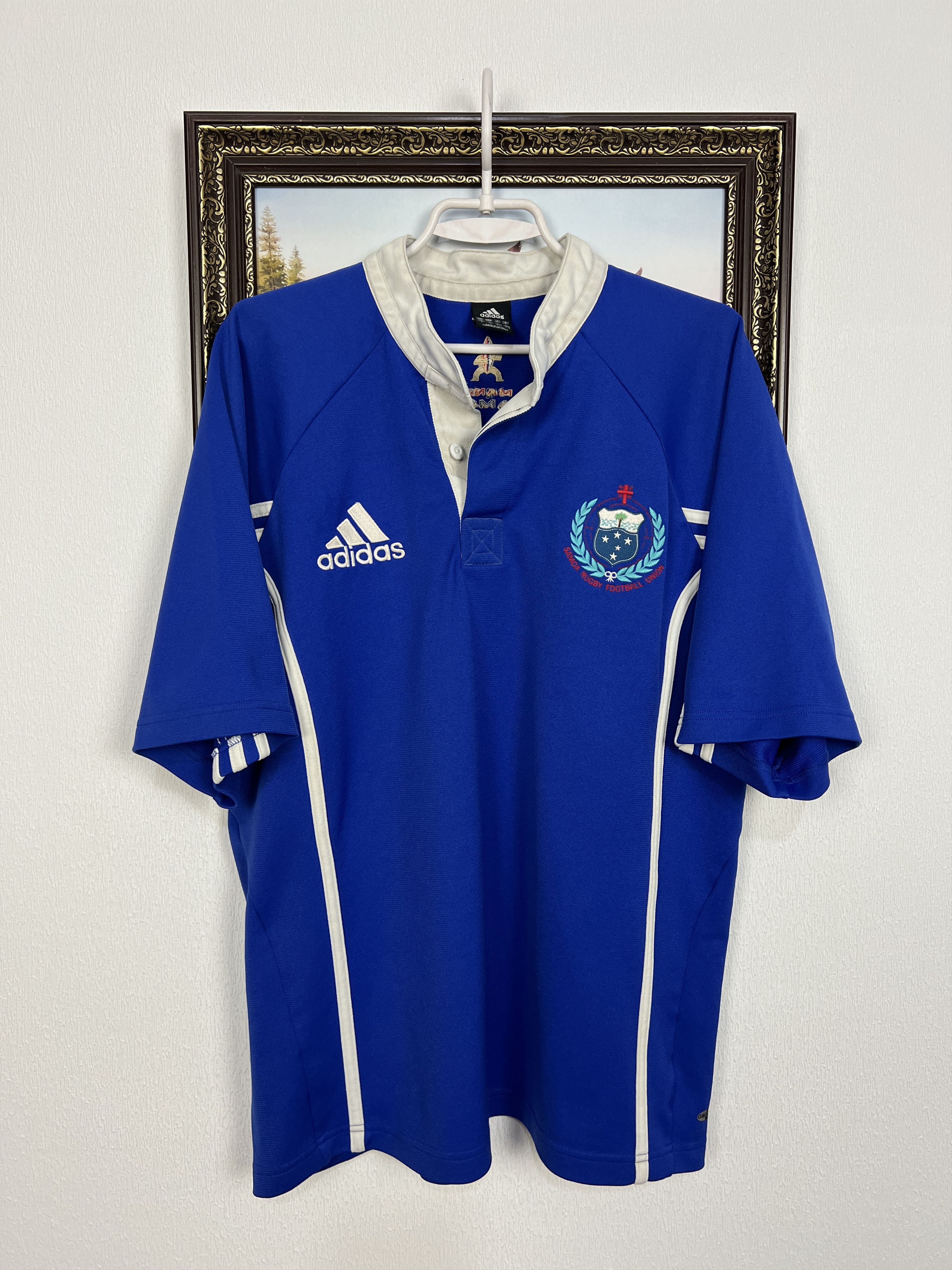 Adidas Vintage Manu Samoa Rugby Union Jersey Trikot Shirt Rare Size US L / EU 52-54 / 3 - 1 Thumbnail