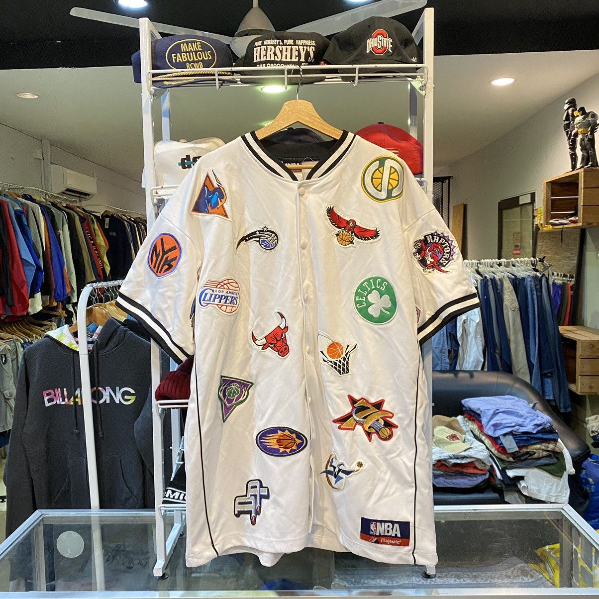 RARE🤯🤯Vintage NBA patchwork all over logo jerseys white