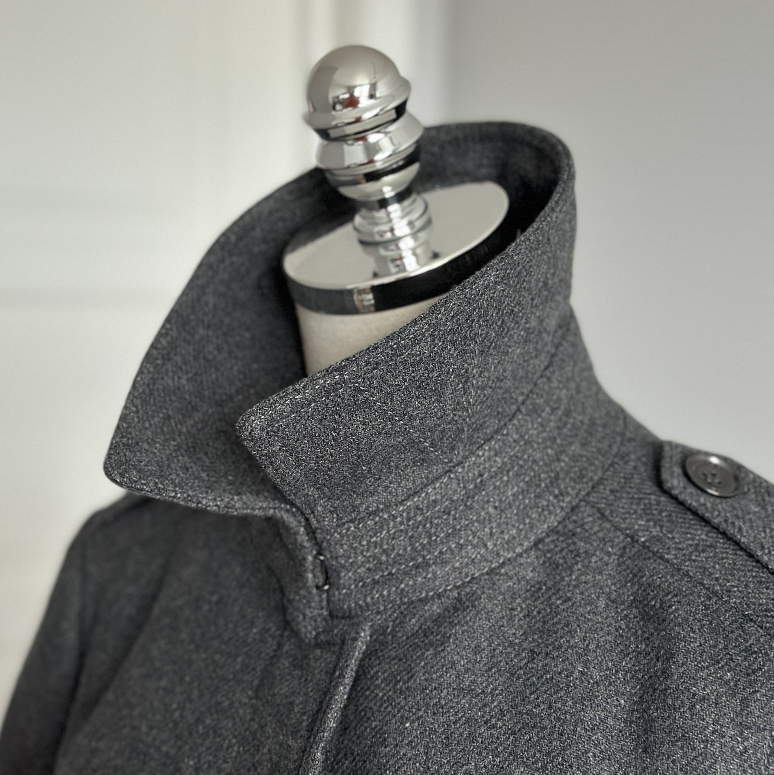 Burberry BURBERRY BRIT Women's Wool Coat Grey UK14 US12 ITA48 GER42 Size L / US 10 / IT 46 - 5 Thumbnail