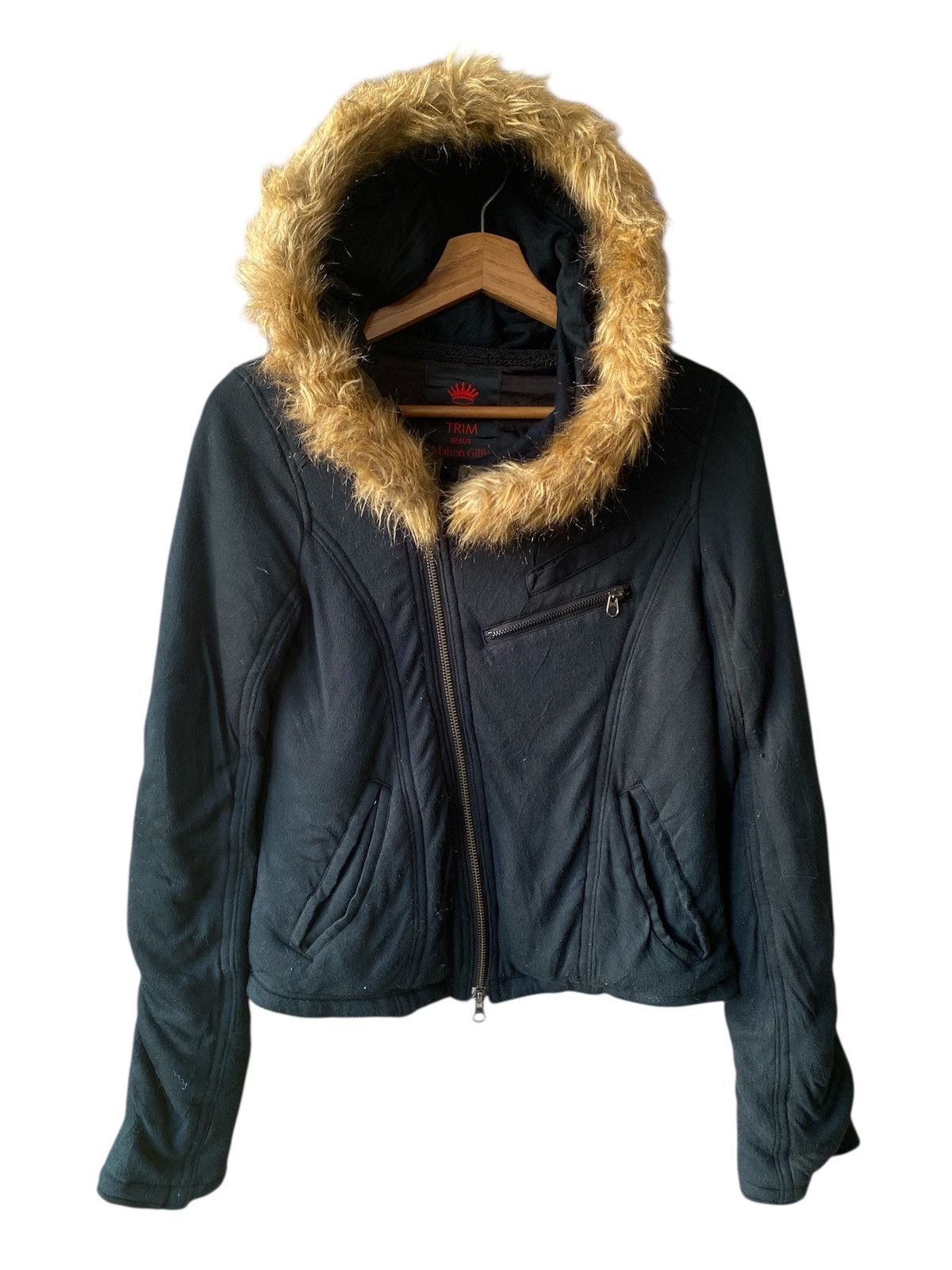 Japanese Brand Maison Gilfy Dark Green Fur Hoodie Zipper Jacket Size US S / EU 44-46 / 1 - 3 Thumbnail