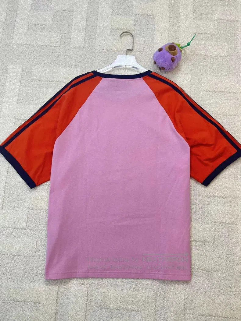 Gucci Gucci Co-branded pink letter logo printed short sleeves Size L / US 10 / IT 46 - 2 Thumbnail