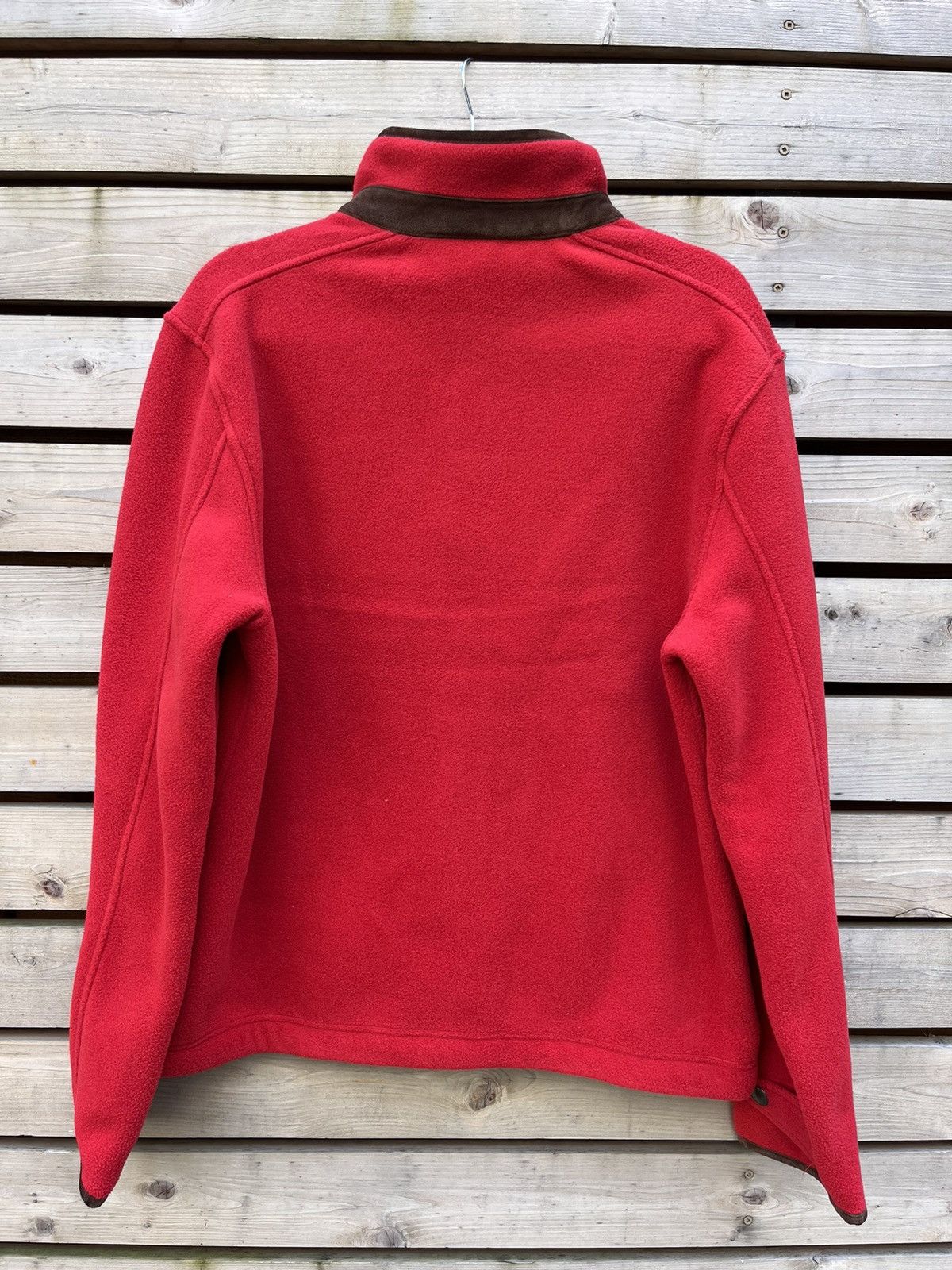 Polo Ralph Lauren × Ralph Lauren × Vintage Polo Ralph Lauren Fleece Jacket Full Zip Leather Trim Size US L / EU 52-54 / 3 - 11 Thumbnail