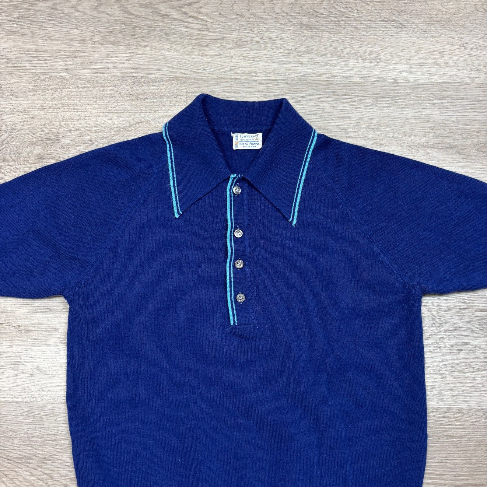 JCPenney × Towncraft × Vintage Rare VTG 60s Towncraft Penneys Polo Shirt Mens Medium Preppy Size US M / EU 48-50 / 2 - 2 Thumbnail