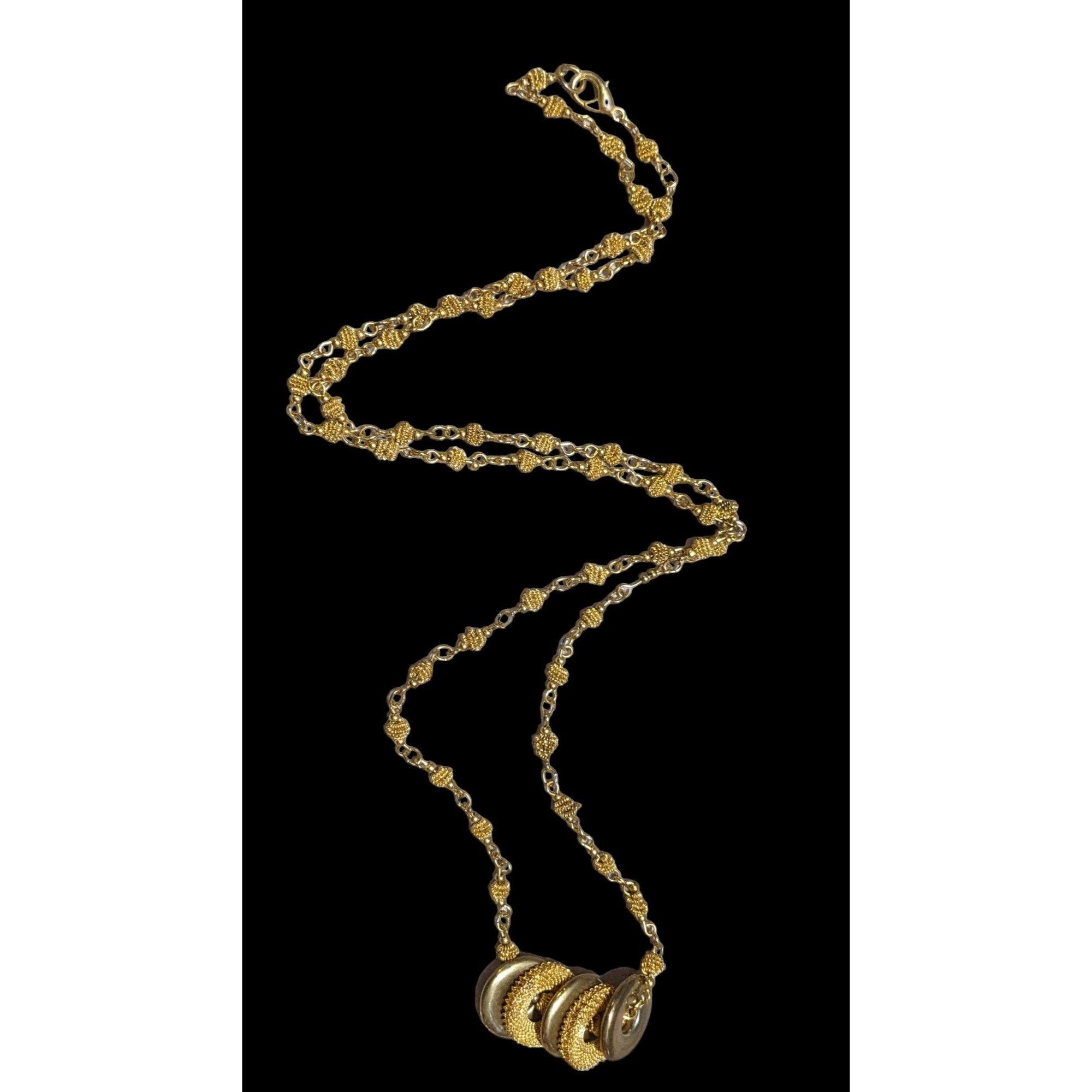 Other Bright Abstract Beaded Gold And Silver Necklace Size ONE SIZE - 2 Thumbnail