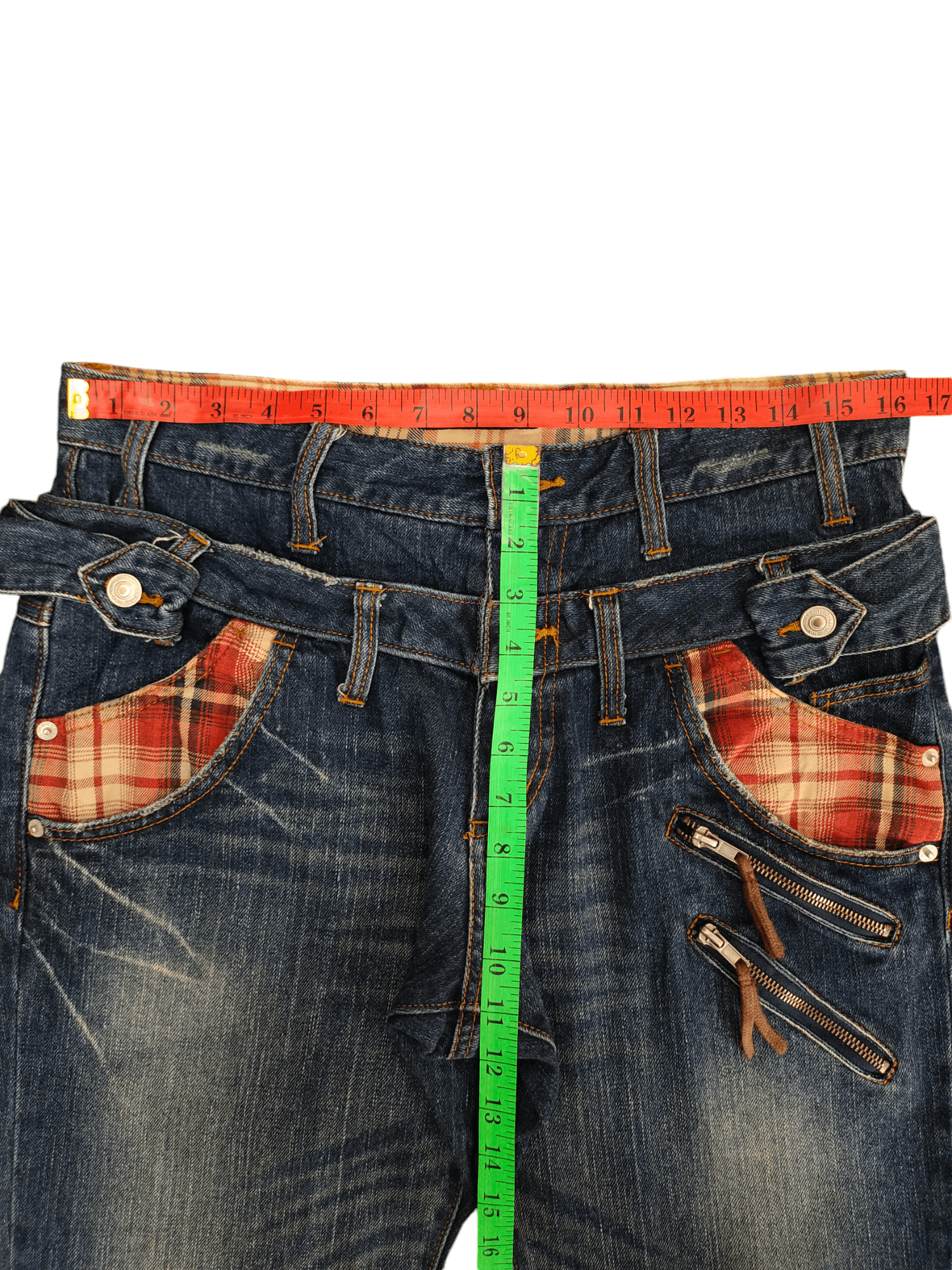 If Six Was Nine Vintage Y2k Wild Khakis Double Waist Clawmark Faded Jeans Size US 32 / EU 48 - 8 Thumbnail