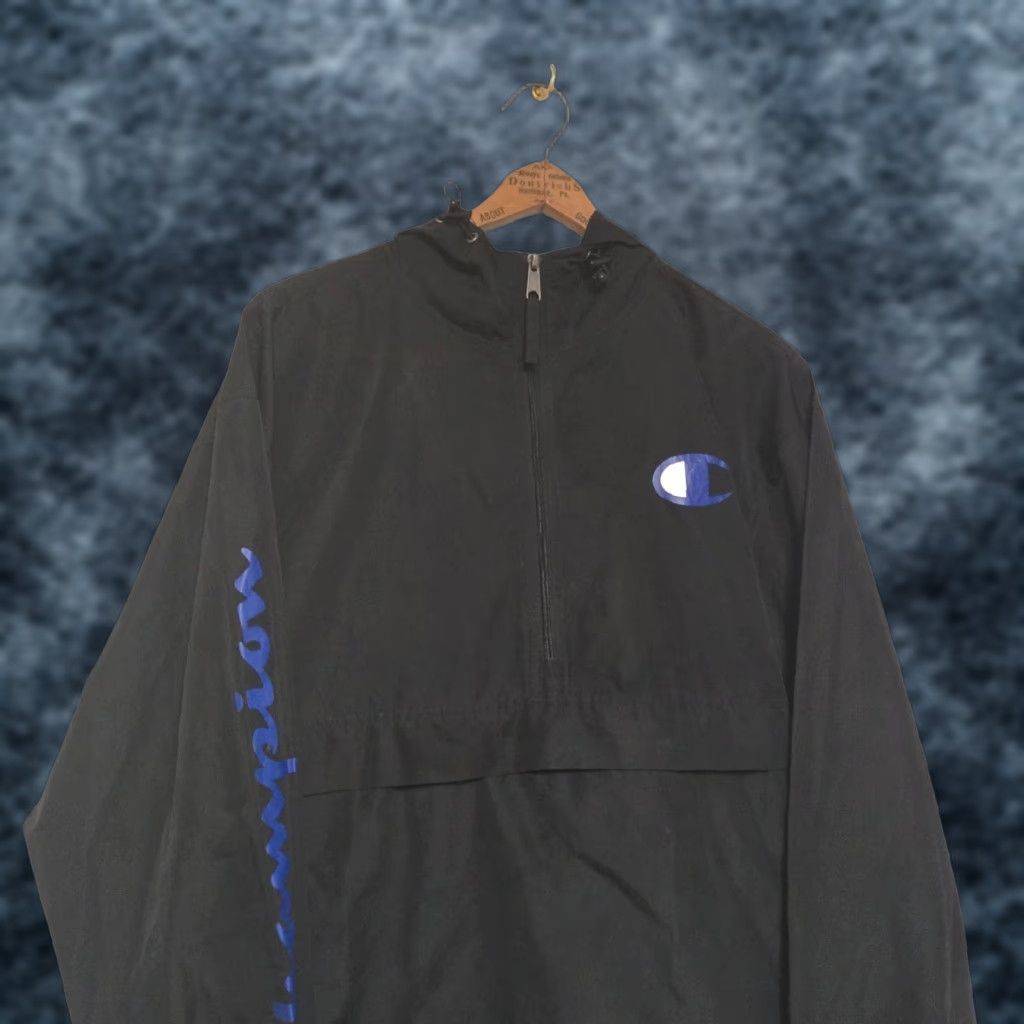 Champion Champion Windbreaker Jacket Pull Over Half Zip Rain Coat Anorak Men’s Medium Size US M / EU 48-50 / 2 - 1 Thumbnail