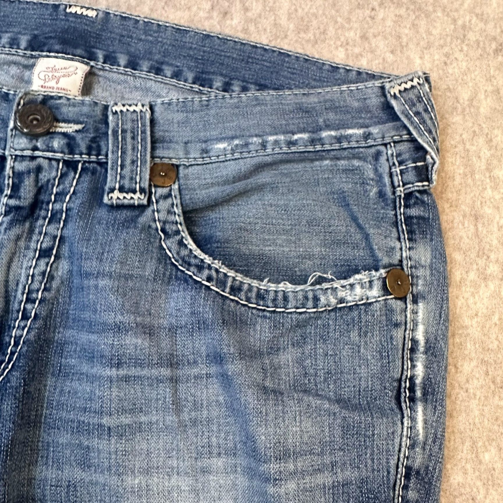 True Religion True Religion Jeans Mens 38x30 Ricky Big T Contrast Stitch Made USA Straight Leg Size US 38 / EU 54 - 5 Thumbnail