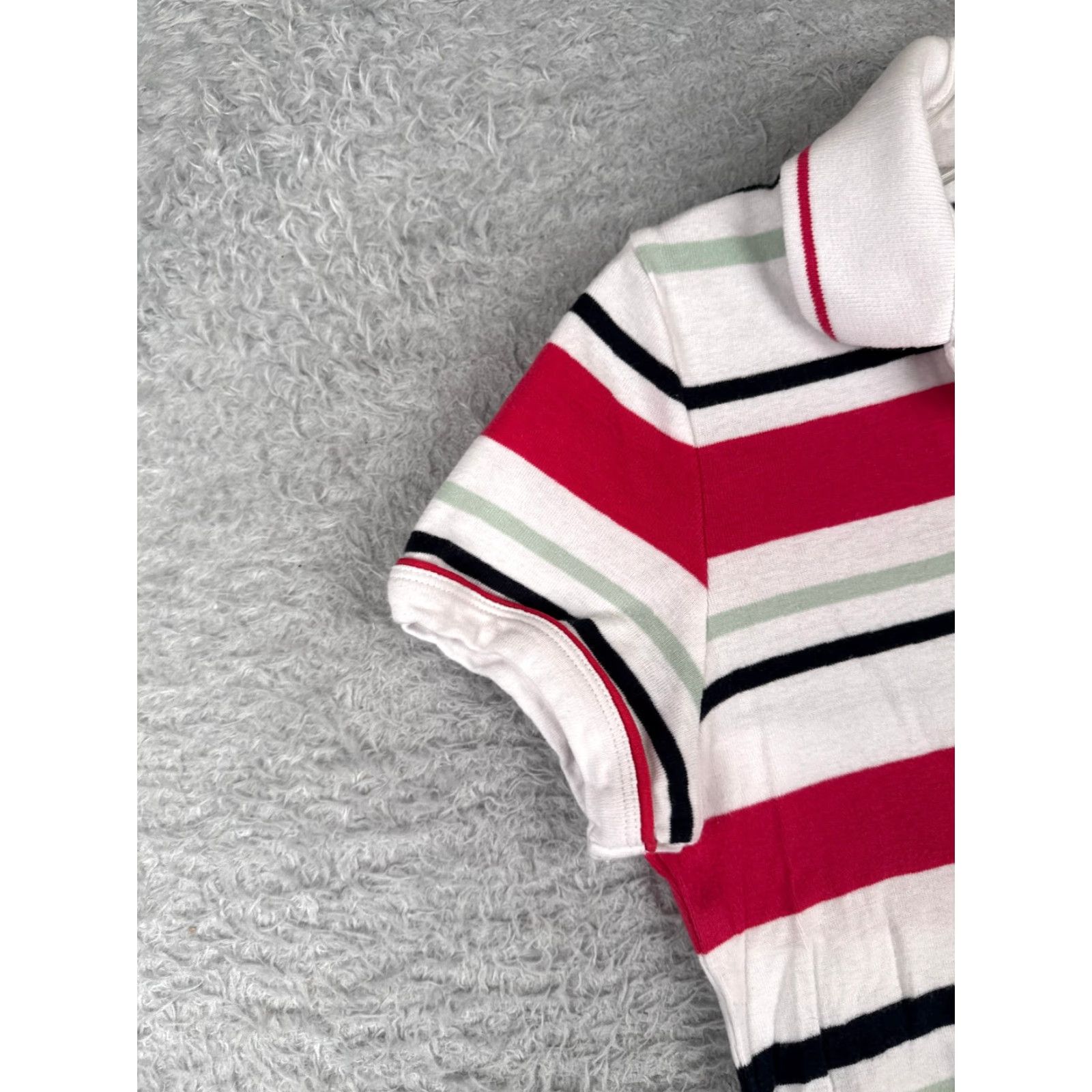 Tommy Hilfiger Tommy Hilfiger Polo Shirt Adult Small Pink Stripe Cotton Jersey Slim Fit 80s 90s American Modern Womens Size S / US 4 / IT 40 - 3 Thumbnail
