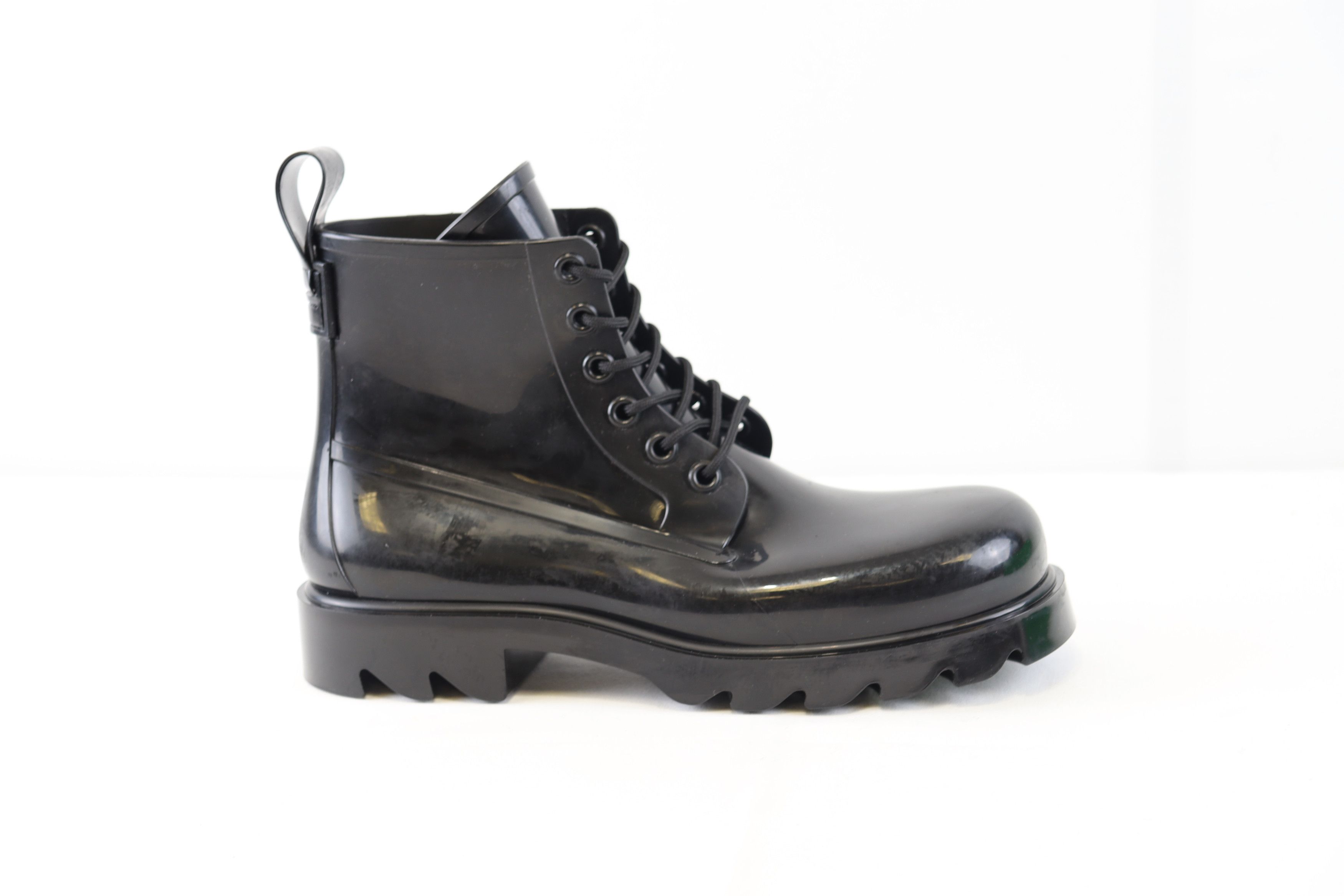 Bottega Veneta o1rshd1 Strider Shiny Rubber Boots in Black Size US 11 / EU 44 - 6 Thumbnail