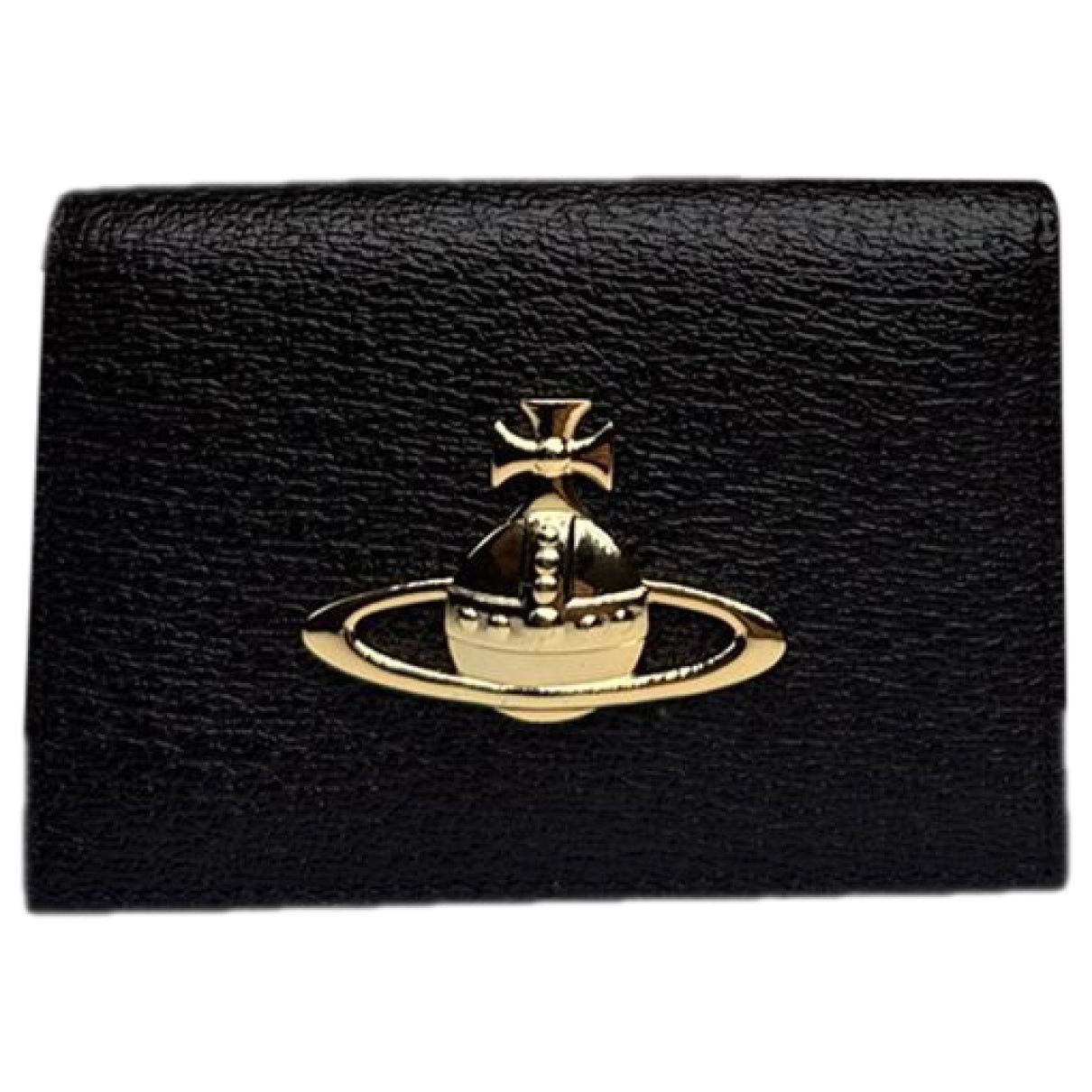 Vivienne Westwood Black Leather Purse Size ONE SIZE - 1 Thumbnail