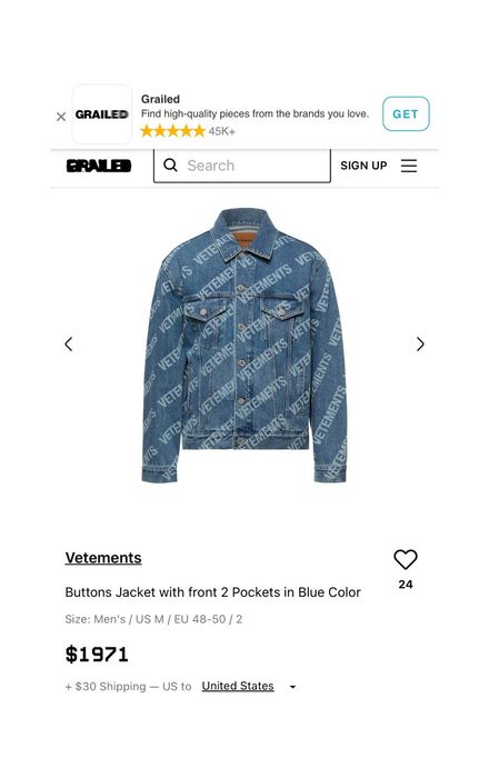 Logo-Print Denim Jacket