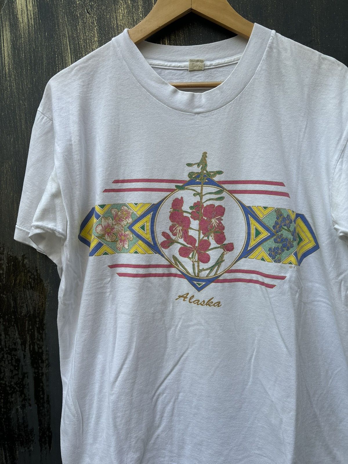 Vintage RARE! Vintage 90’s Art Flower Tee Size US L / EU 52-54 / 3 - 3 Thumbnail